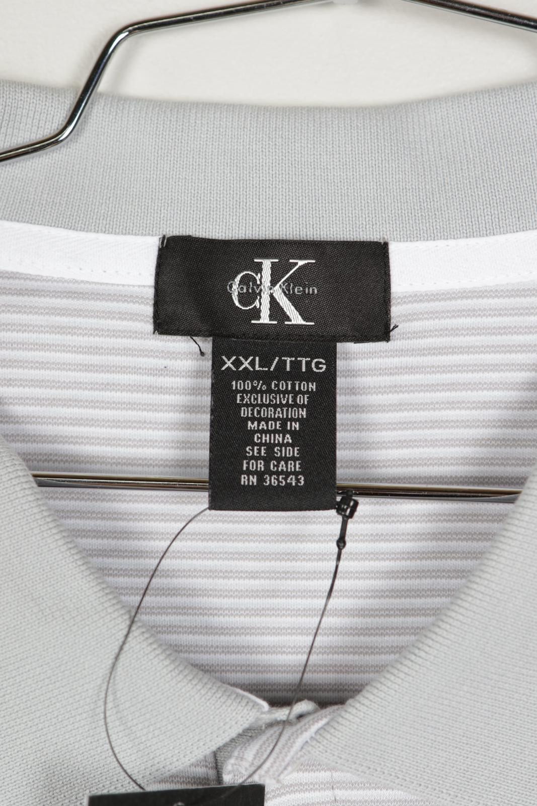 Calvin Klein 00's Calvin Klein Stripe Short Sleeve Polo Size US XXL / EU 58 / 5 - 7 Thumbnail