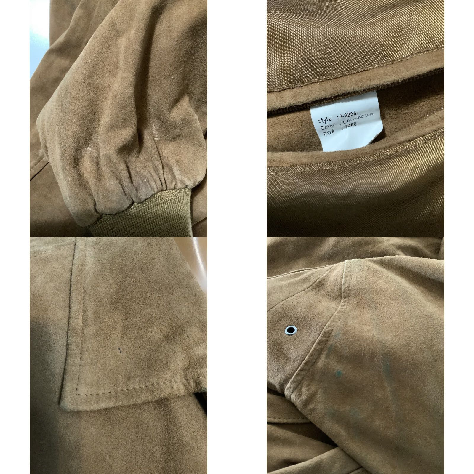 Golden Bear VINTAGE Golden Bear Sportswear Suede Leather Cognac Full Zip Bomber Jacket XL Mens Size US XL / EU 56 / 4 - 9 Thumbnail