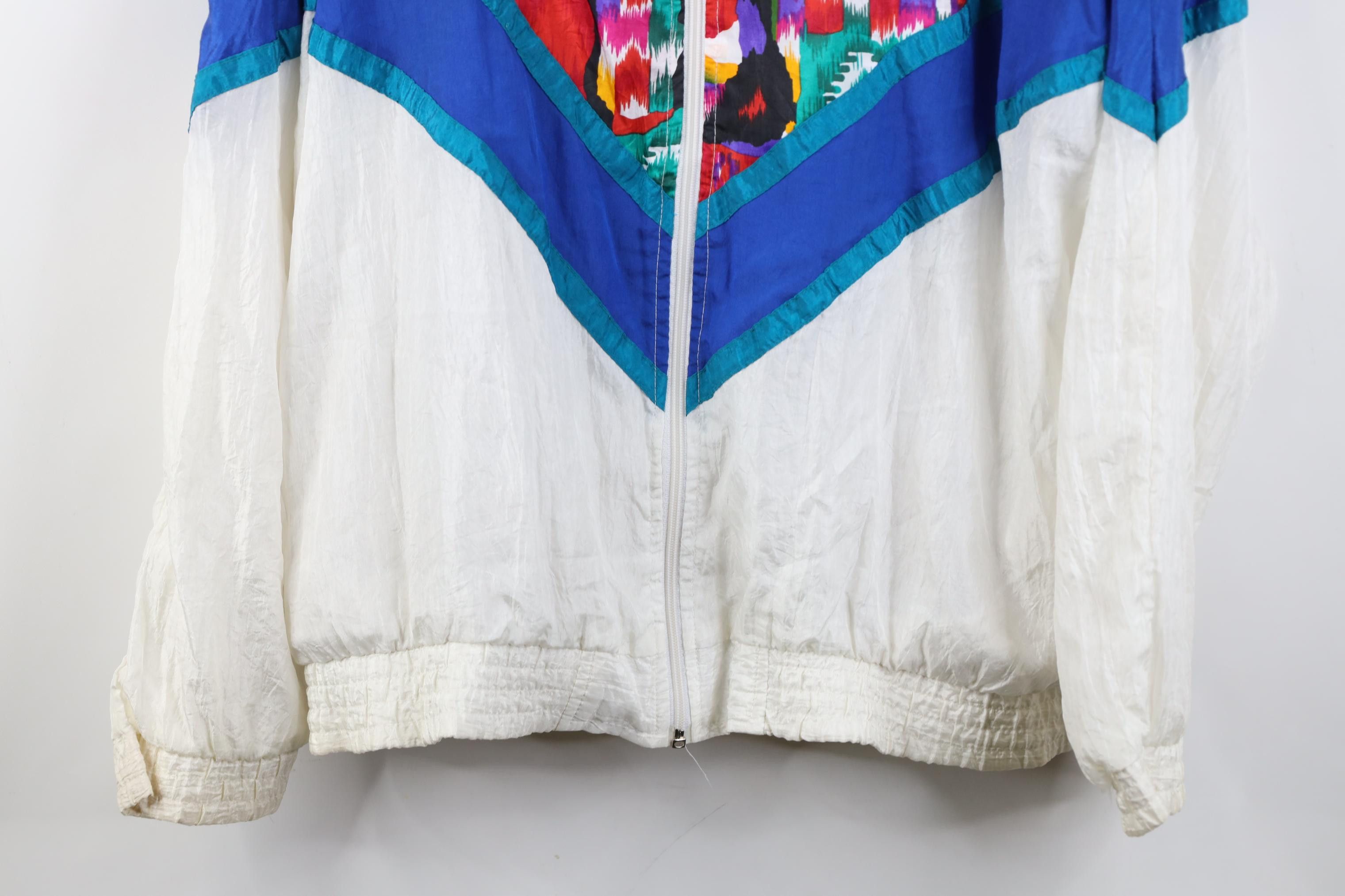 Vintage Vintage 90s Streetwear Rainbow Lined Windbreaker Jacket Size L / US 10 / IT 46 - 3 Thumbnail