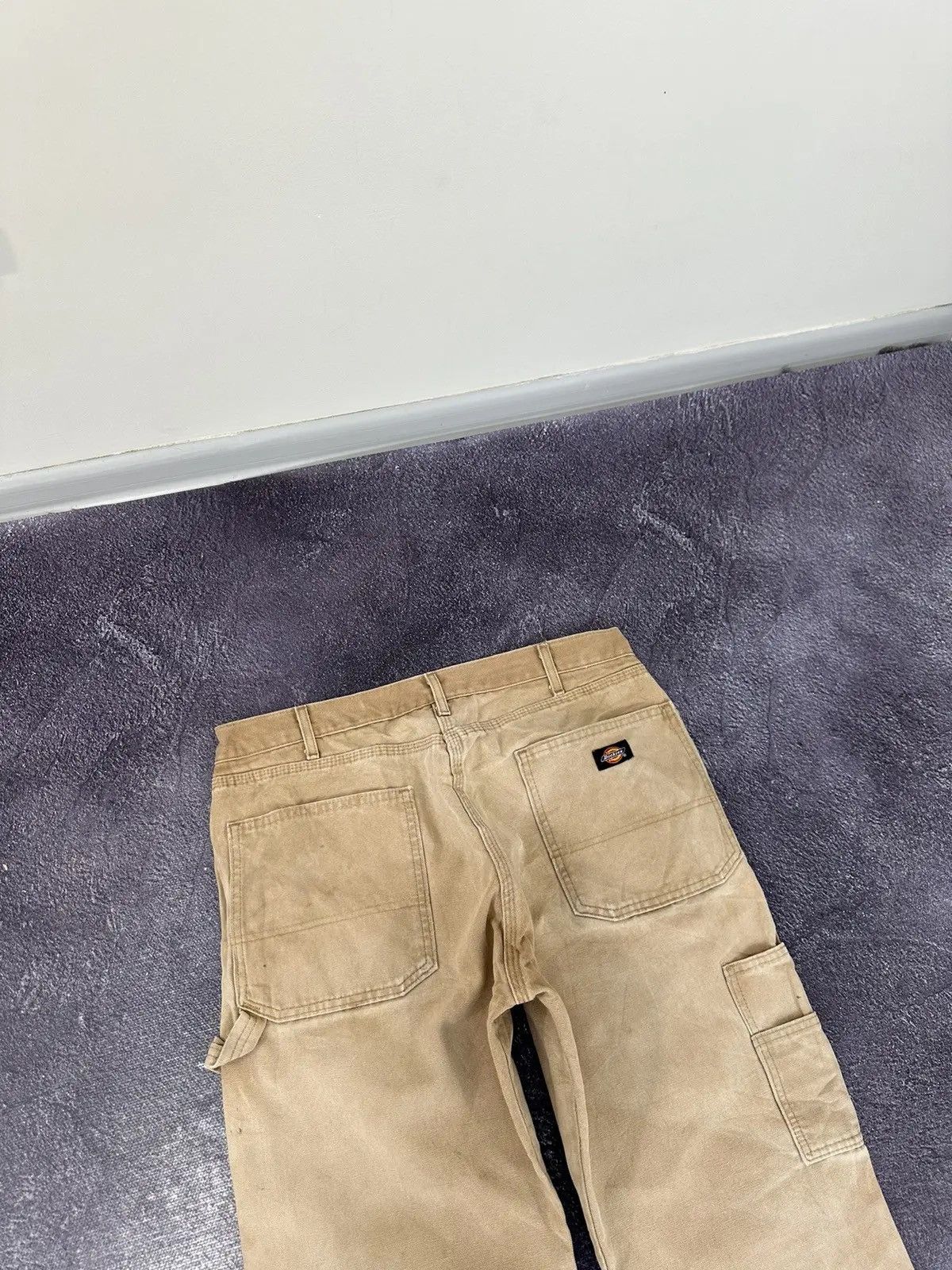 Dickies × Vintage Vintage Dickies Faded Cream Denim Work Hype Baggy Pants Size US 34 / EU 50 - 6 Thumbnail