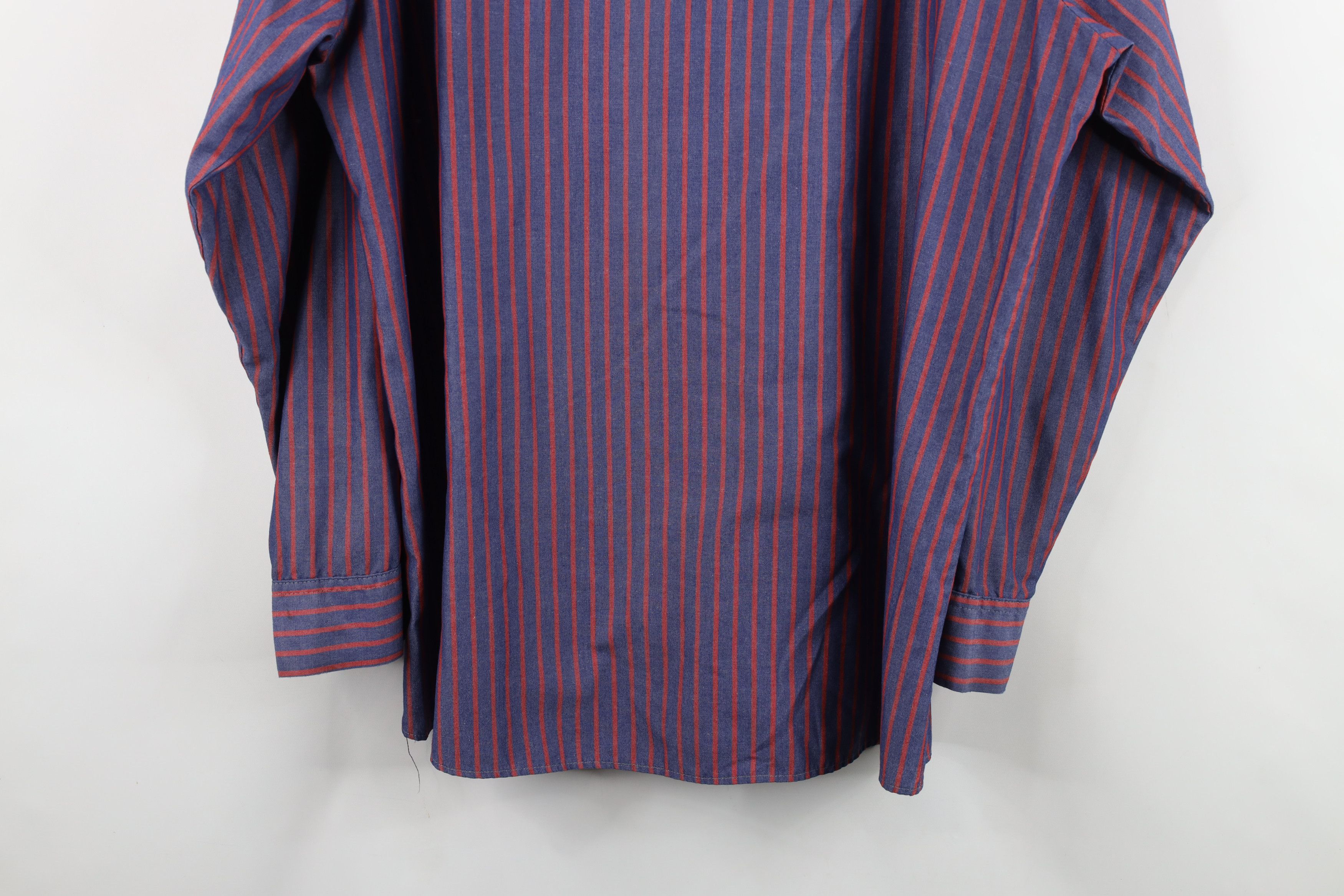Vintage Vintage 90s Streetwear Striped Workwear Mechanic Shirt Size US L / EU 52-54 / 3 - 14 Thumbnail