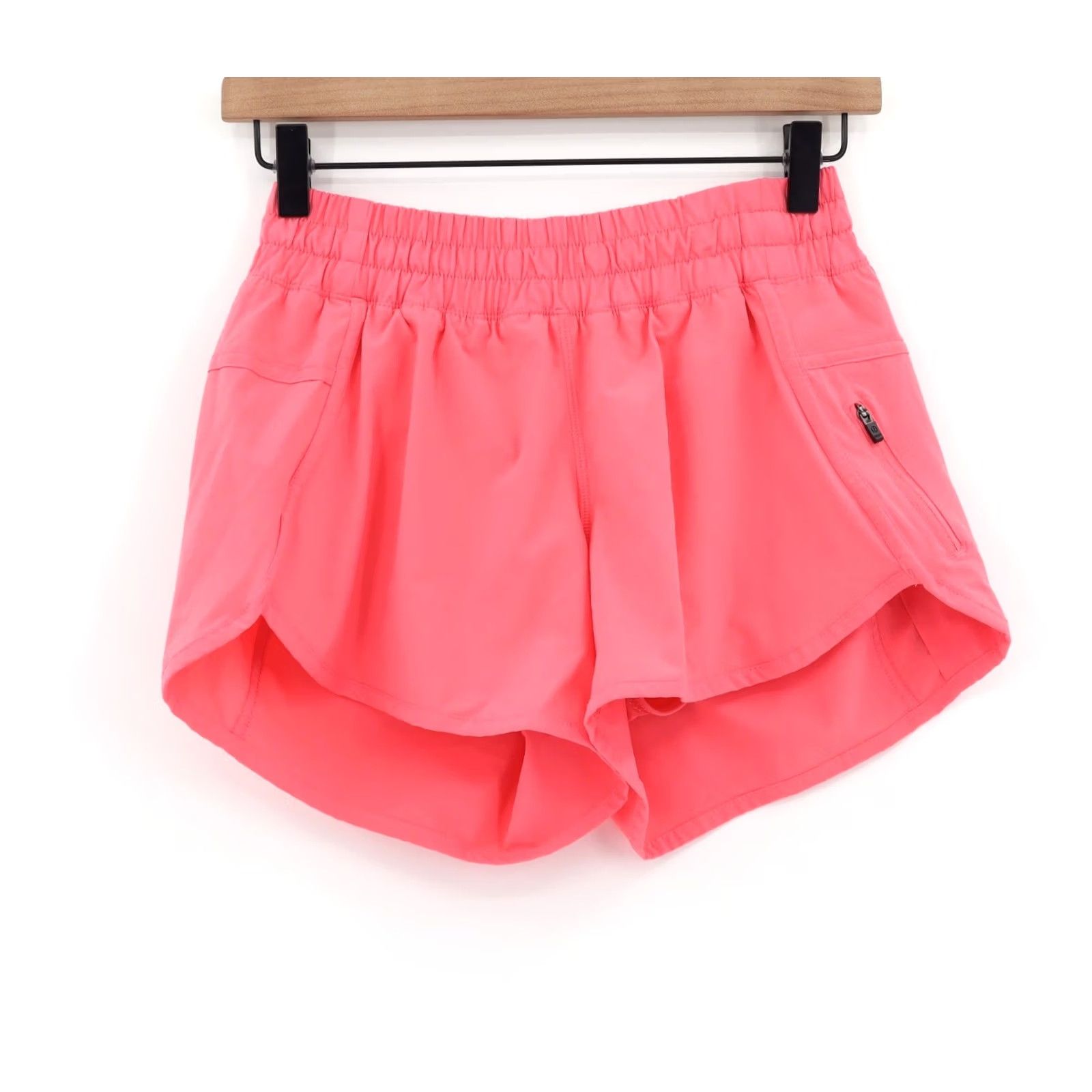 Lululemon Lululemon Women's Run: Track Attack Short Pink Peony Sz 6 - 4" Inseam, Elastic Waist, Pockets, Blended Material, Machine Wash Size 28" / US 6 / IT 42 - 2 Thumbnail