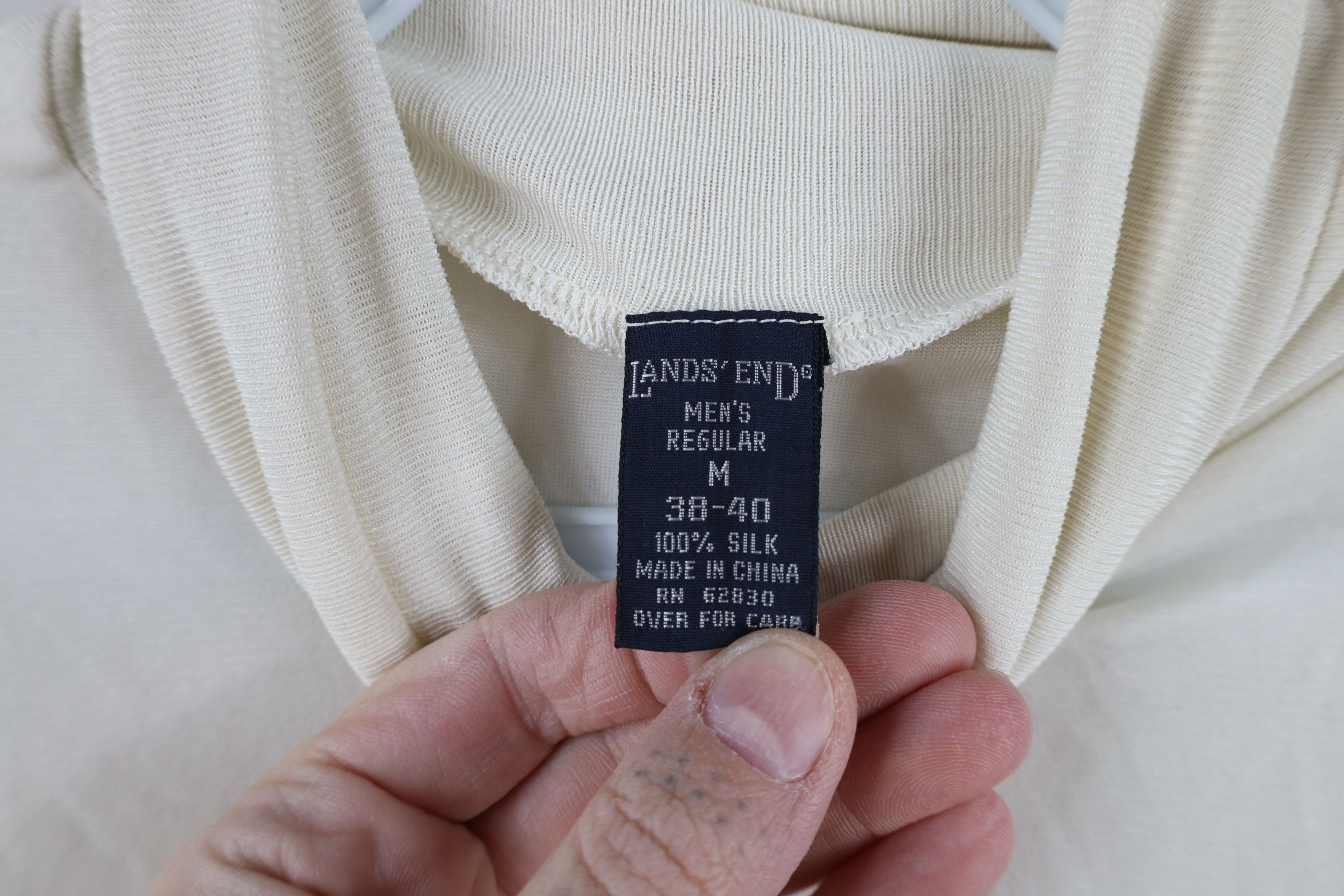 Lands' End × Vintage Vintage 90s Lands End Lightweight Knit Turtleneck T-Shirt Size US M / EU 48-50 / 2 - 4 Thumbnail