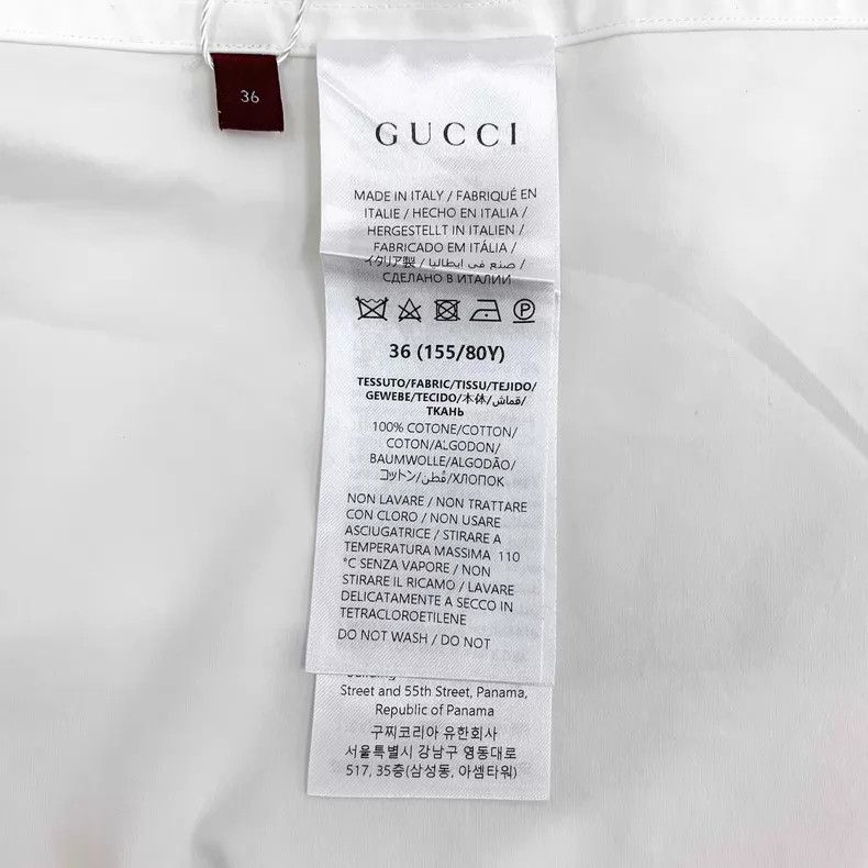 Gucci Gucci White logo embossed cotton lapel single-breasted lon Size XS / US 0-2 / IT 36-38 - 6 Thumbnail