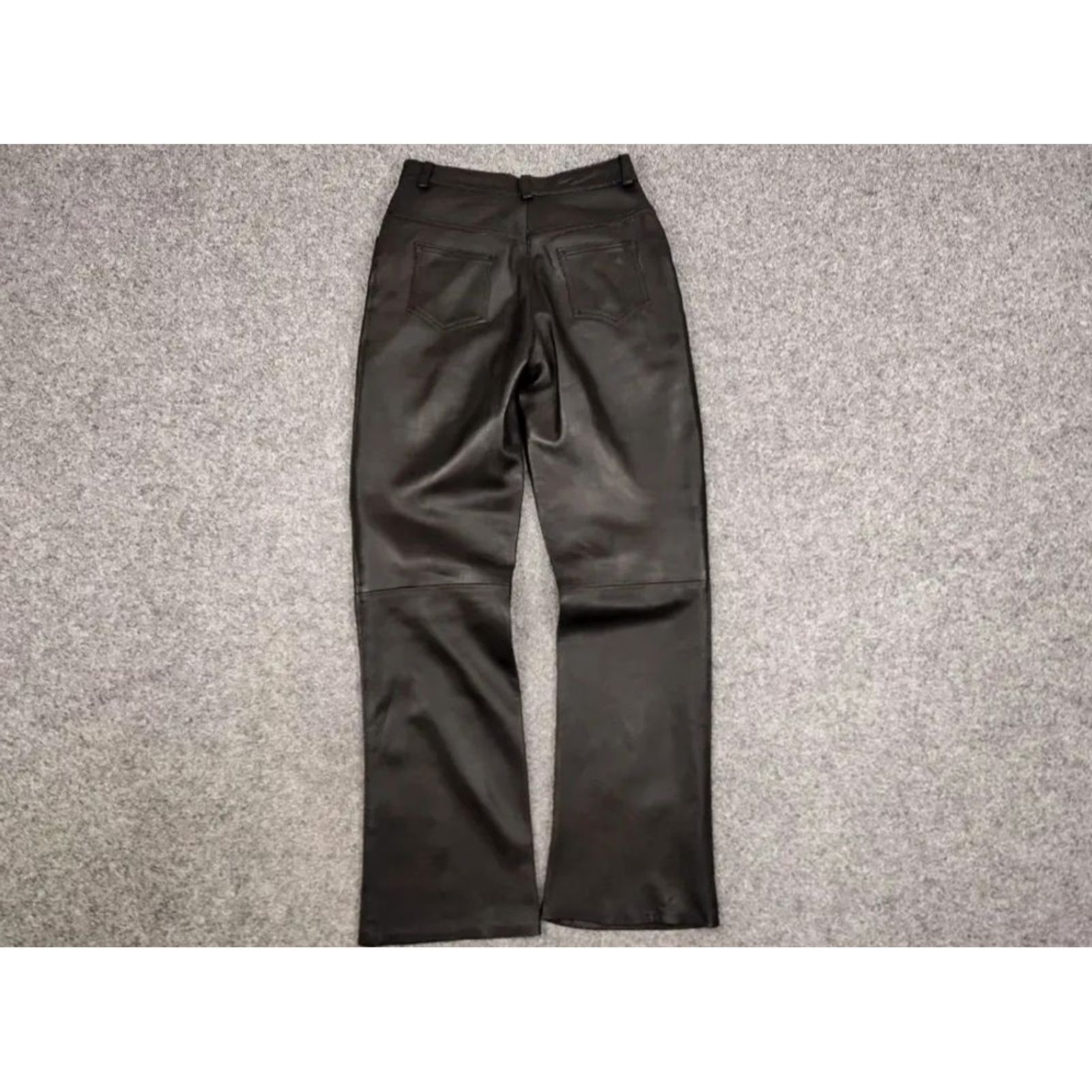 Vintage VINTAGE Japan Avant Garde Leather Baggy Flared Pants Women Regular 26 Black Leather 90s Biker Opium Style Vintage 90s Size 24" / US 00 / IT 34 - 2 Thumbnail