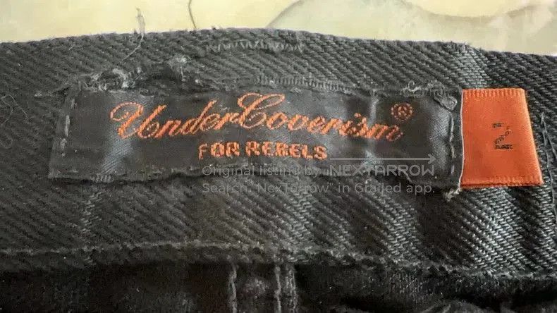 Undercover black distressed denim pants for men. Size US 30 / EU 46 - 2 Thumbnail