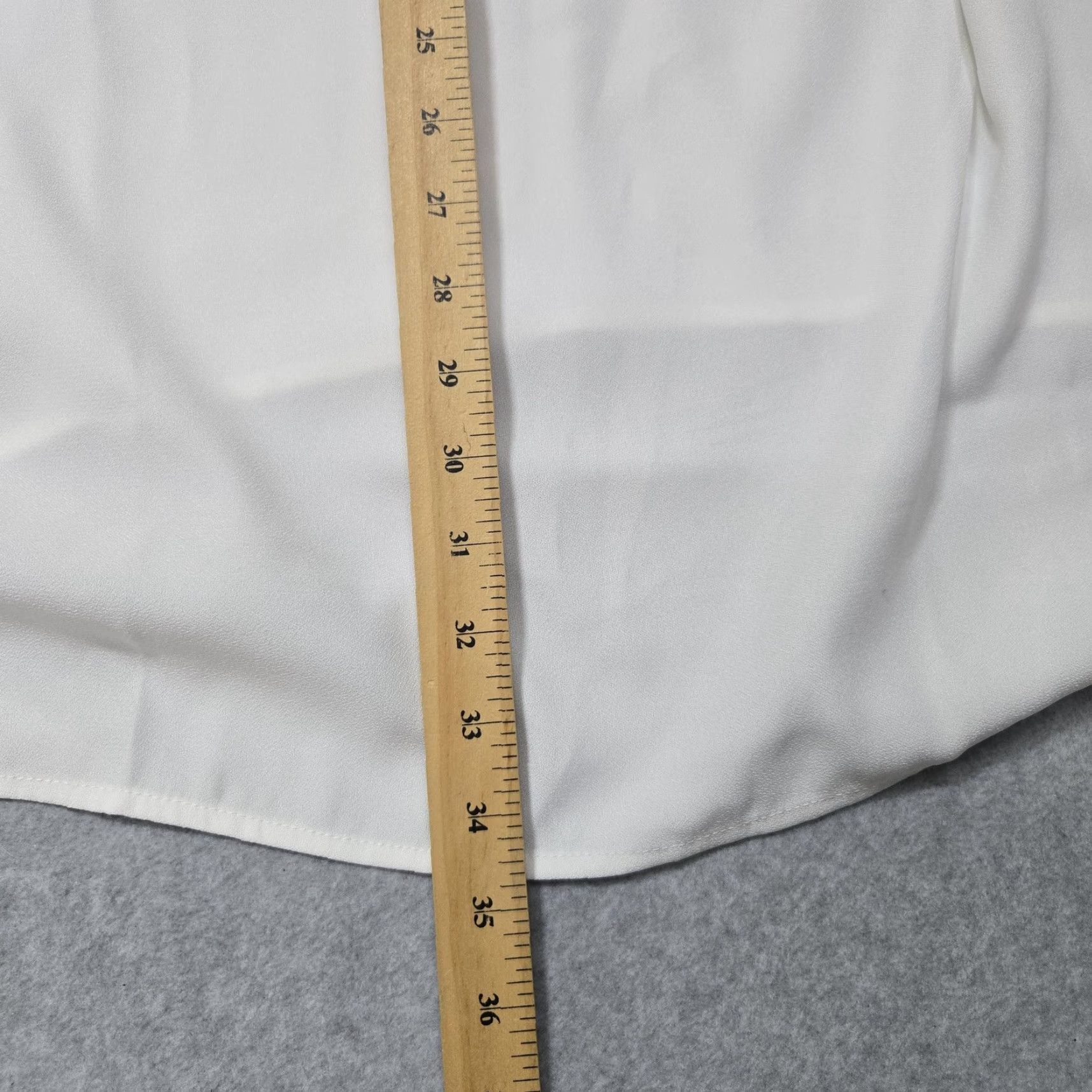 Vintage Ambria Blouse Tunic White Brown Zipper Accent 3/4 Sleeve Womens Plus 22 V-Neck Lightweight Easy Care Wrinkle Resistant Relaxed Size 3XL / US 20-22 - 7 Thumbnail