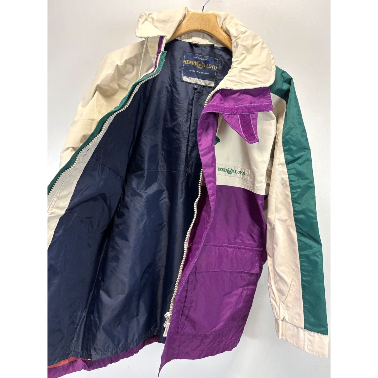 VINTAGE Henri Lloyd Offshore Sailing Jacket Hooded Sz Small S Men
