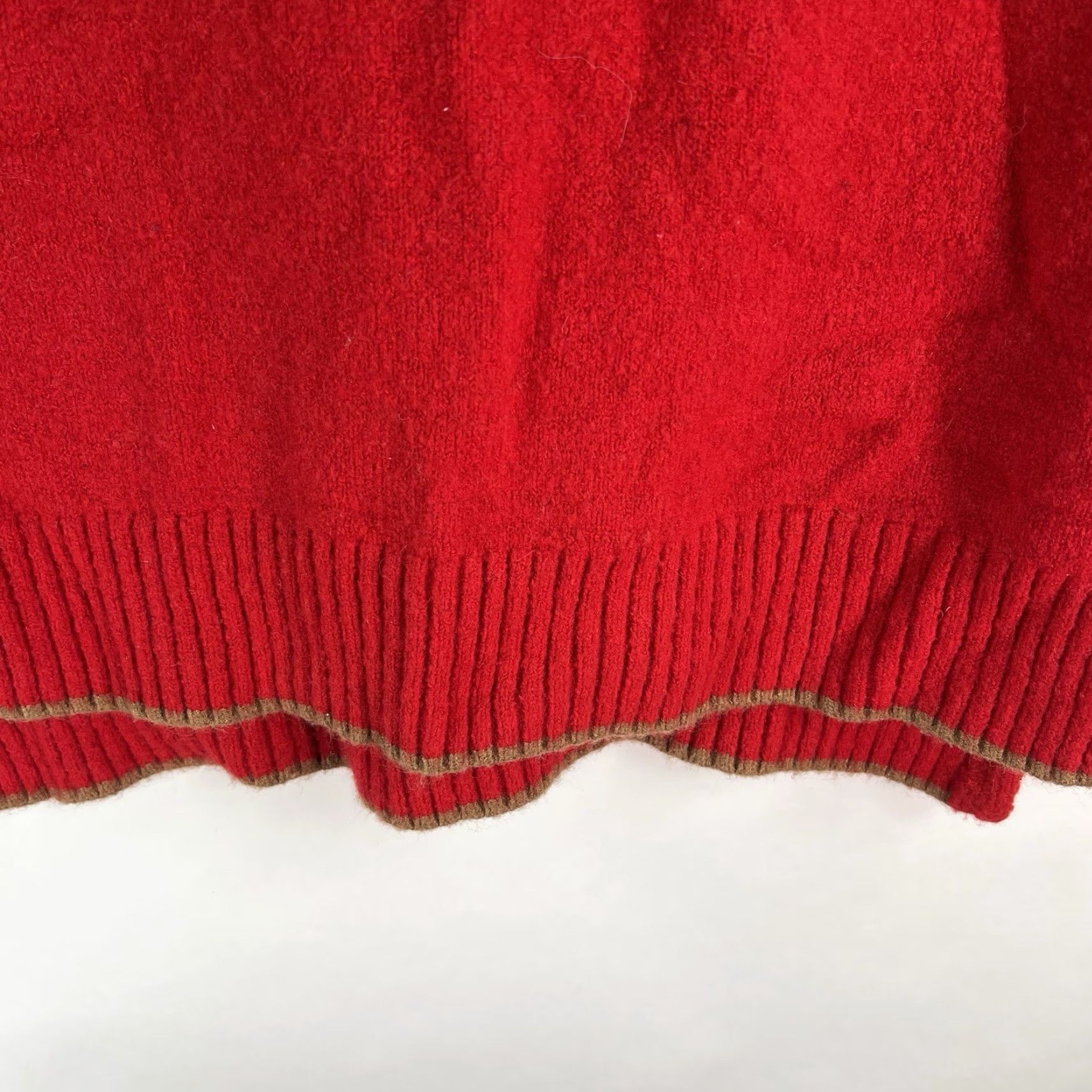 Anthropologie Moth by Anthropologie Wool Blend High Neck Pullover Sweater Women’s XS Red Size XS / US 0-2 / IT 36-38 - 4 Thumbnail