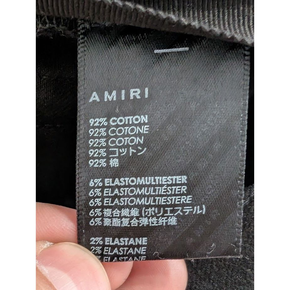 Amiri o1rshd1 Tie Dye Core Logo Jeans in Black Size US 33 - 19 Thumbnail