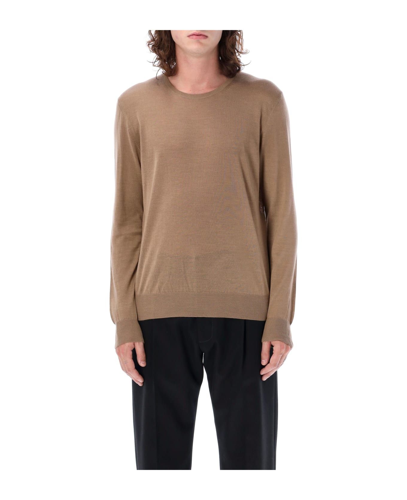 Saint Laurent Paris oc11z0126 761462 Sweater in Cashmere, Wool and Silk in Beige Size US L / EU 52-54 / 3 - 1 Thumbnail
