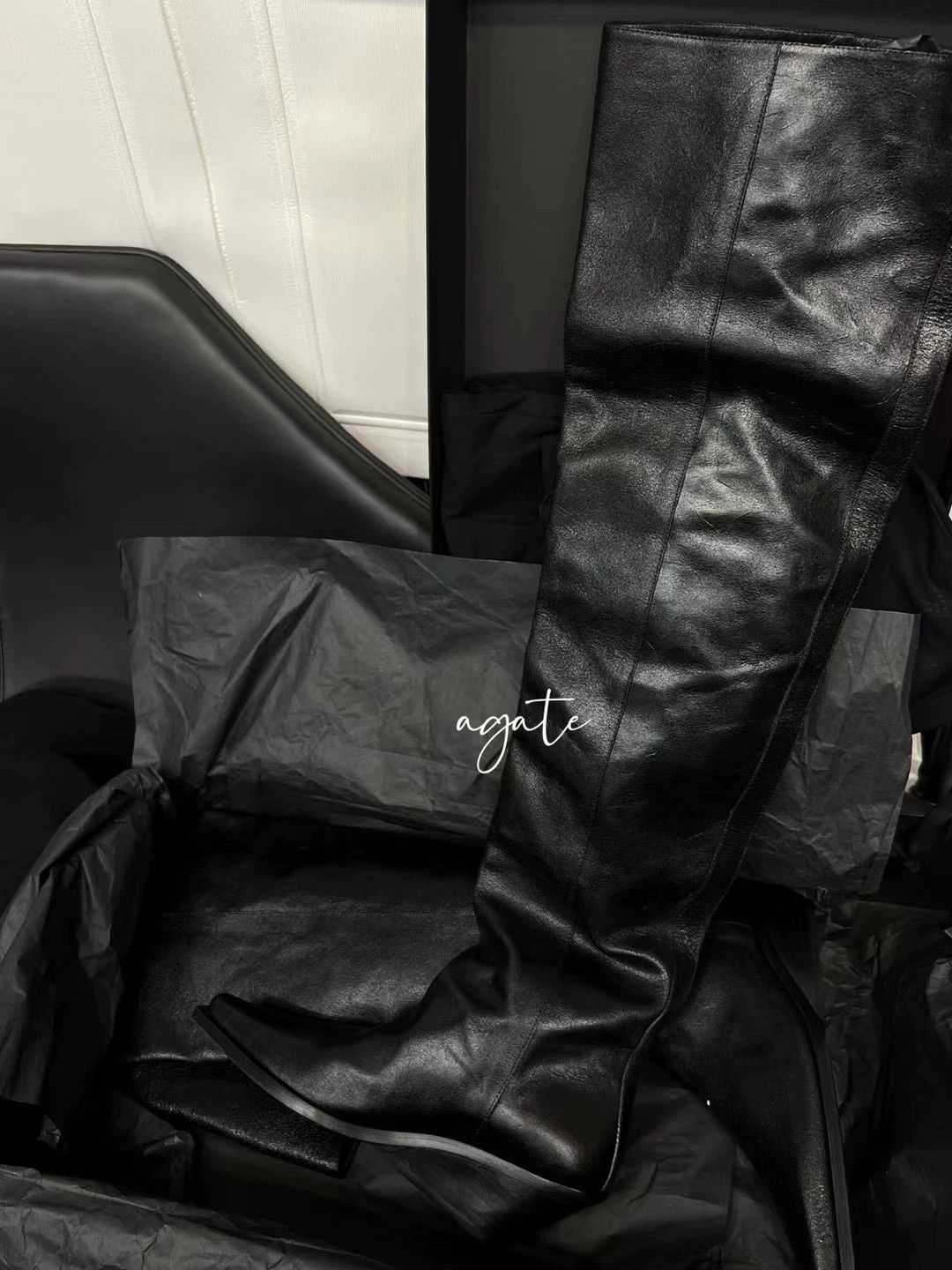 Ann Demeulemeester Ann Dem new 37.5 48cm calf-high boots with box Size US 7 / IT 37 - 2 Thumbnail