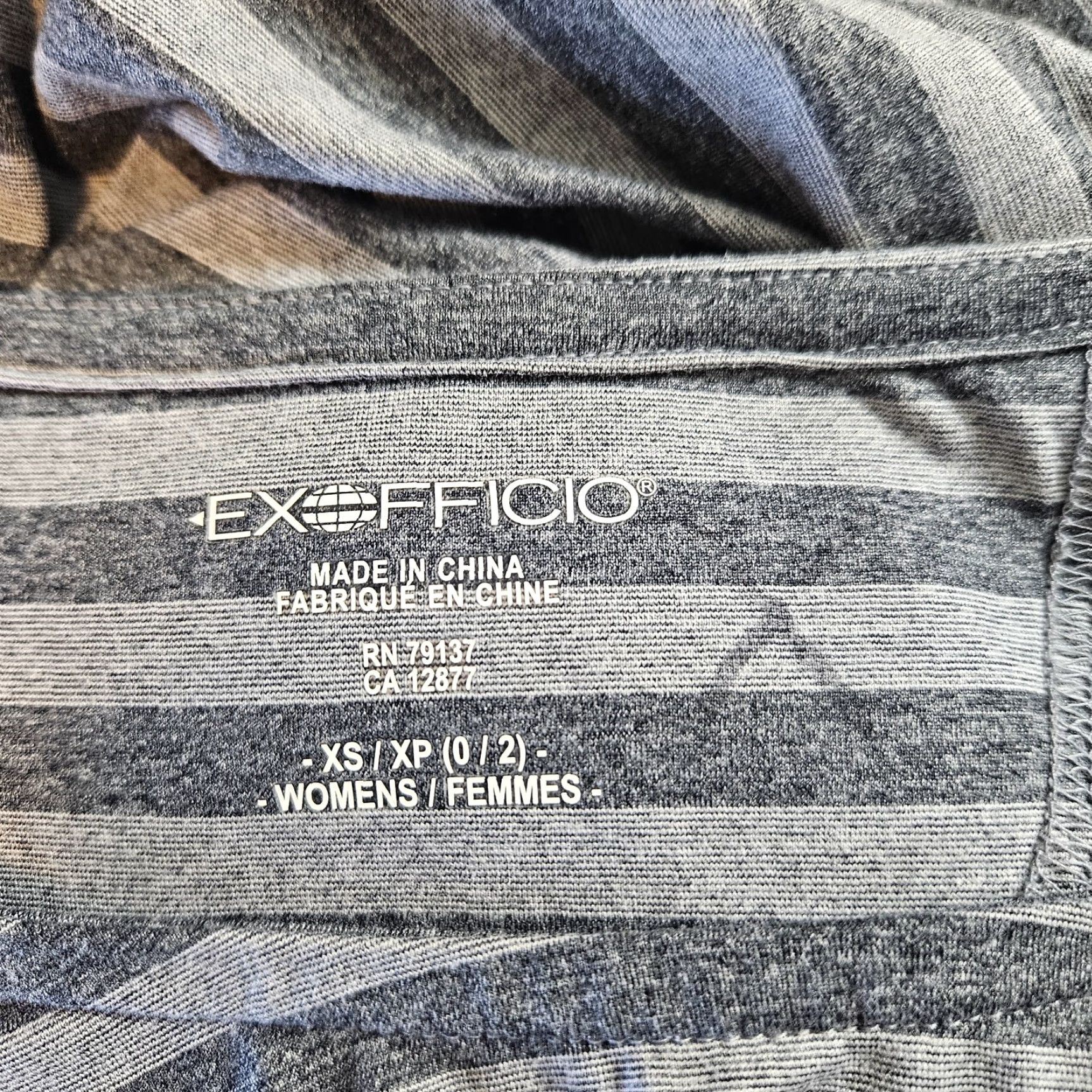 ExOfficio ExOfficio Womens Dress XS Gray Stripe Side Tie Long Sleeve Shirt Dress Womens XS Gray Stripe Side Tie Long Sleeve Size XS / US 0-2 / IT 36-38 - 5 Thumbnail