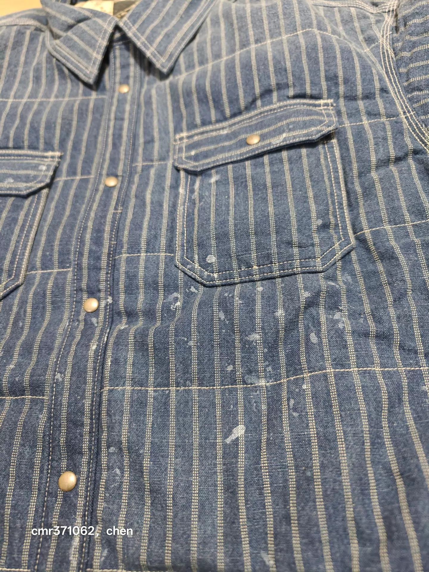 Visvim VISVIM 25 ICT HELLION DMGD Indigo Stripe Down JKT Size US XL / EU 56 / 4 - 6 Thumbnail