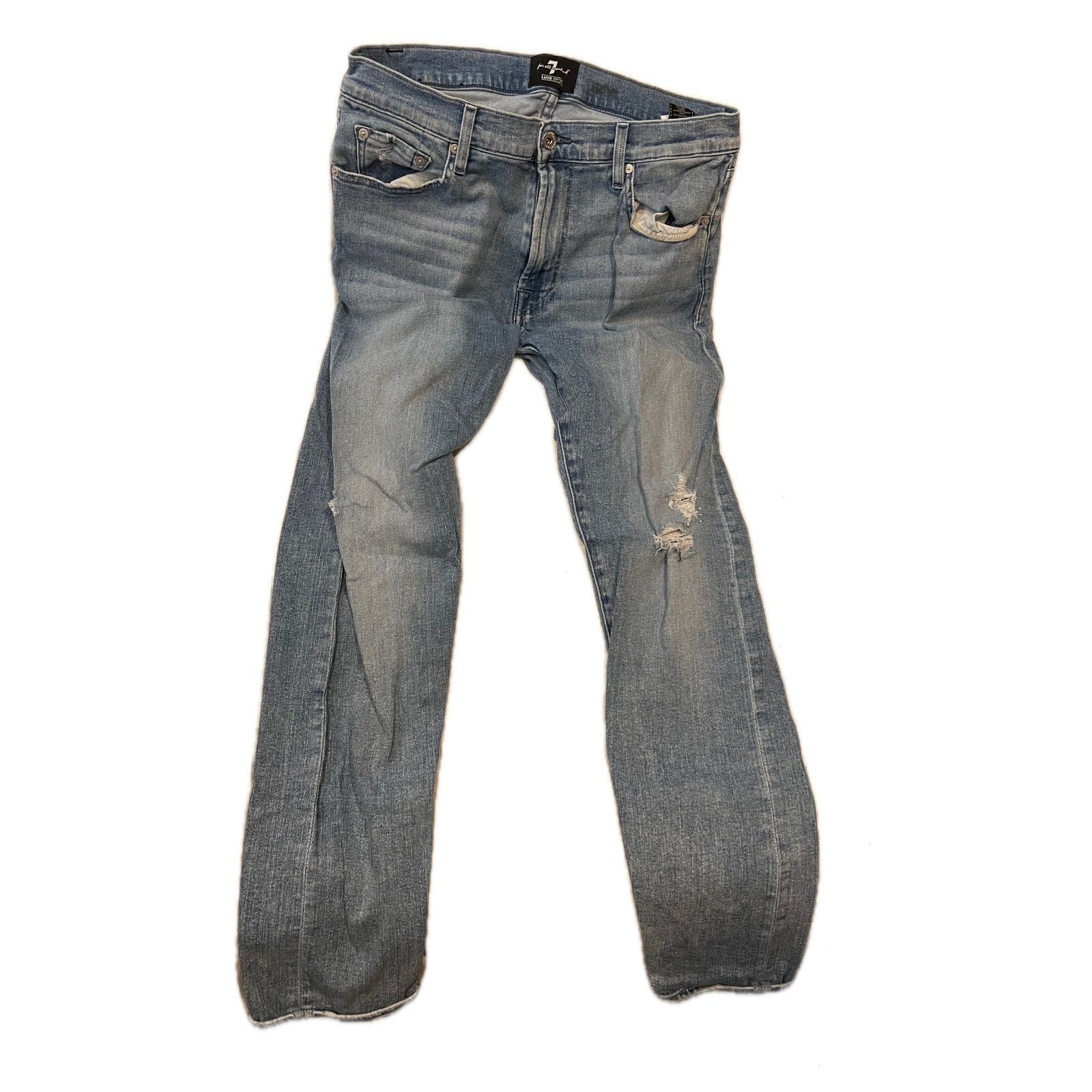 7 For All Mankind 7 For all Mankind Slim Straight Luxe Sport Jeans Mens 32x32 Size US 32 / EU 48 - 1 Thumbnail