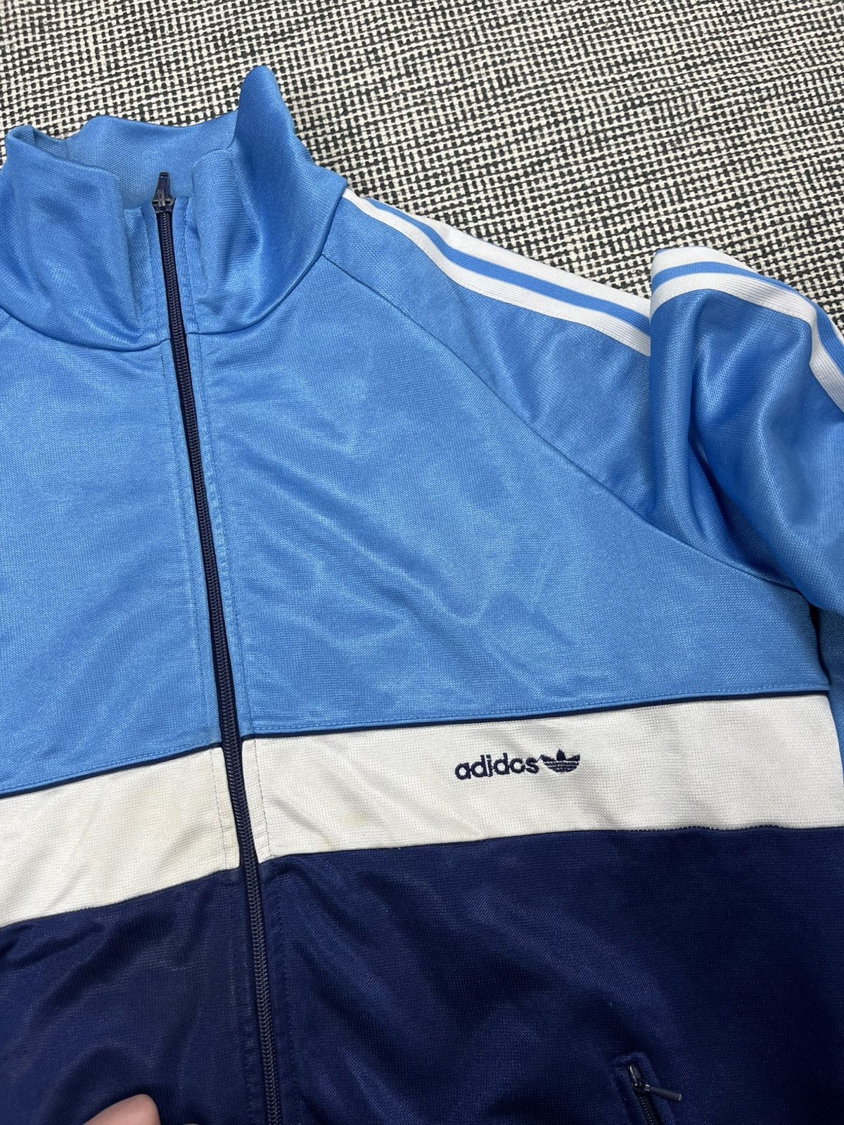Adidas × Vintage 70s adidas zip track jacket three stripes blokecore Size US M / EU 48-50 / 2 - 4 Thumbnail