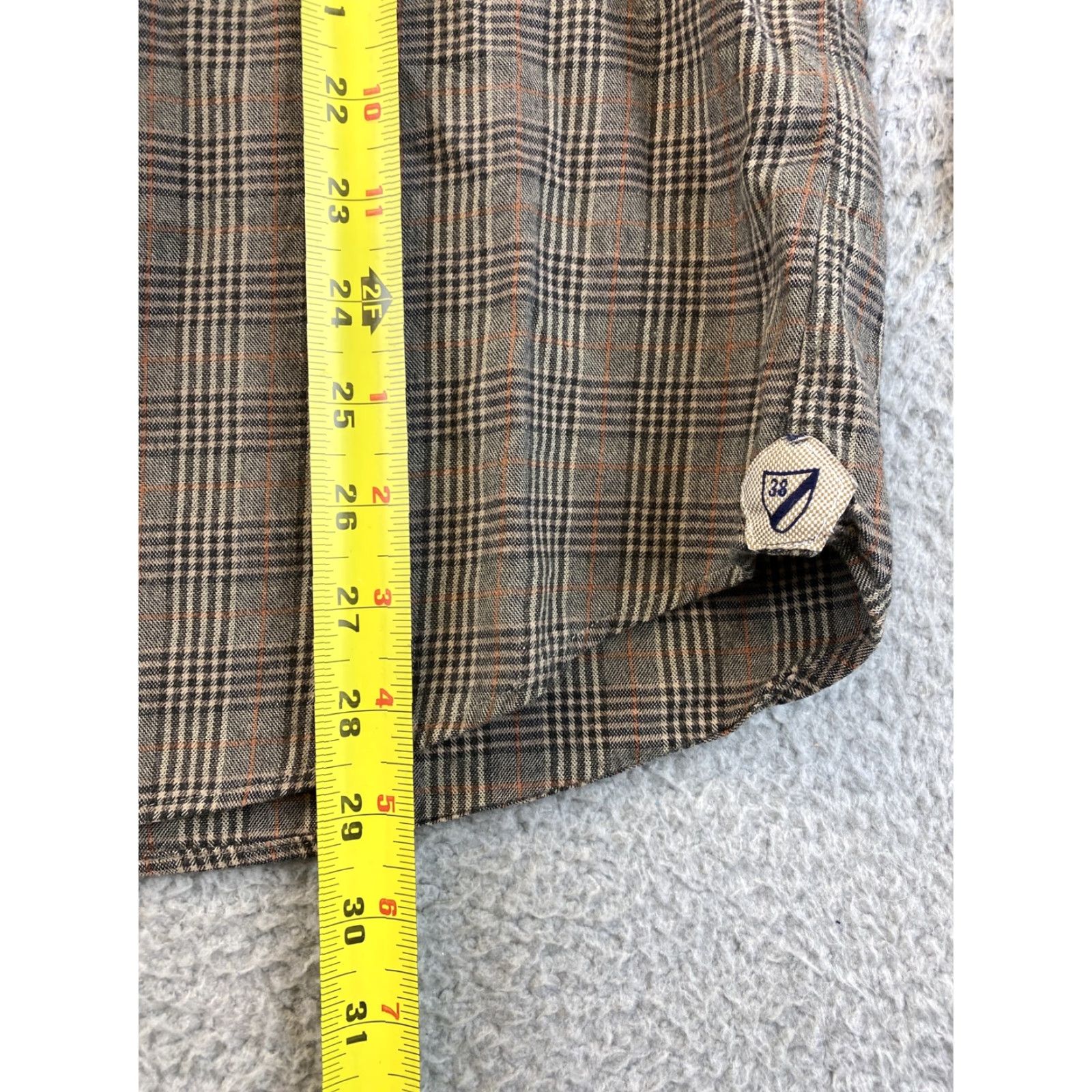Cremieux DANIEL CREMIEUX Men's Long Sleeve Plaid Shirt M Rustic Brown 100% Cotton Button-Down Dress/Casual Size US M / EU 48-50 / 2 - 7 Thumbnail
