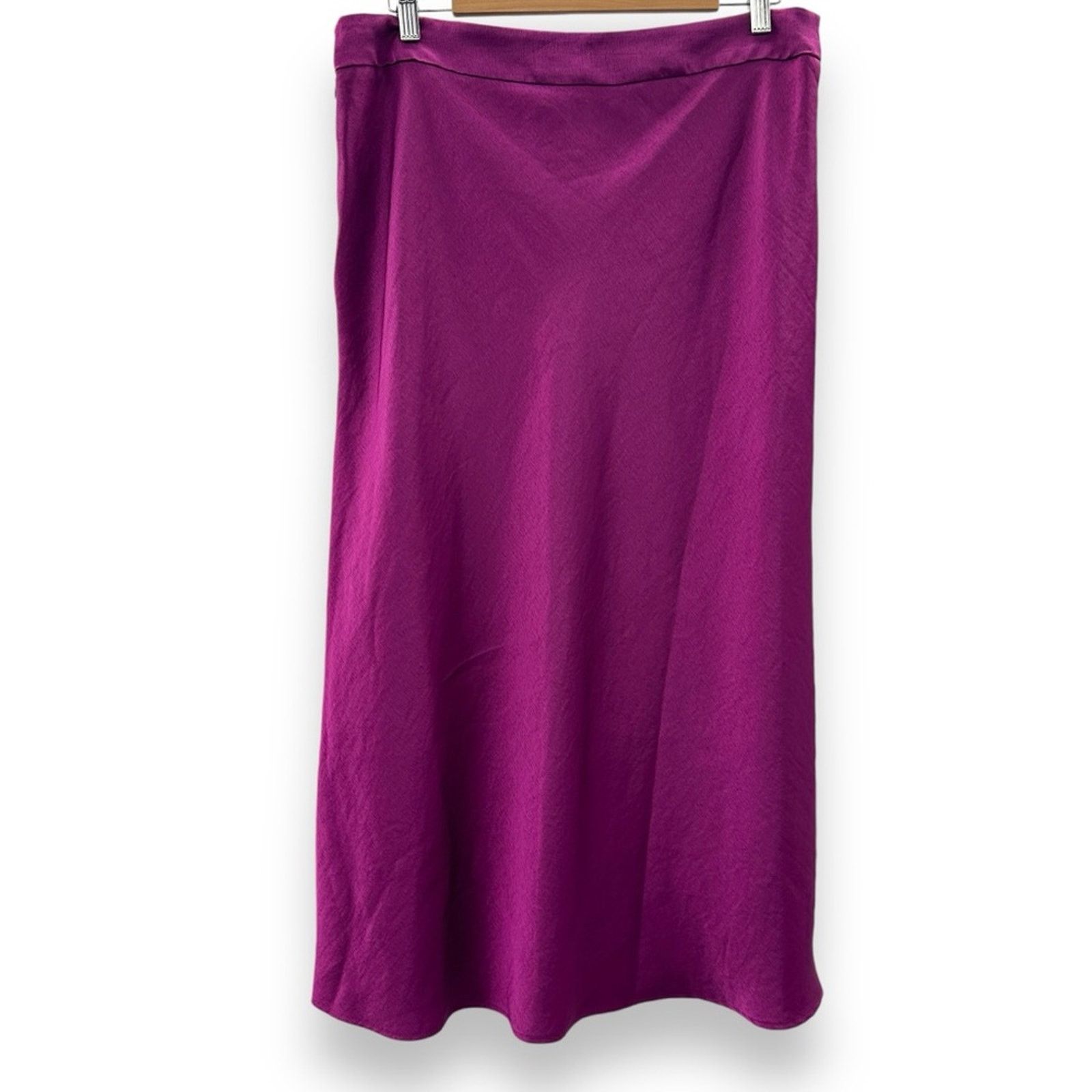 Sezane Sezane Sandy Purple Silky Side Zip Midi Skirt Sz 44 FR Size 32" / US 10 / IT 46 - 5 Thumbnail