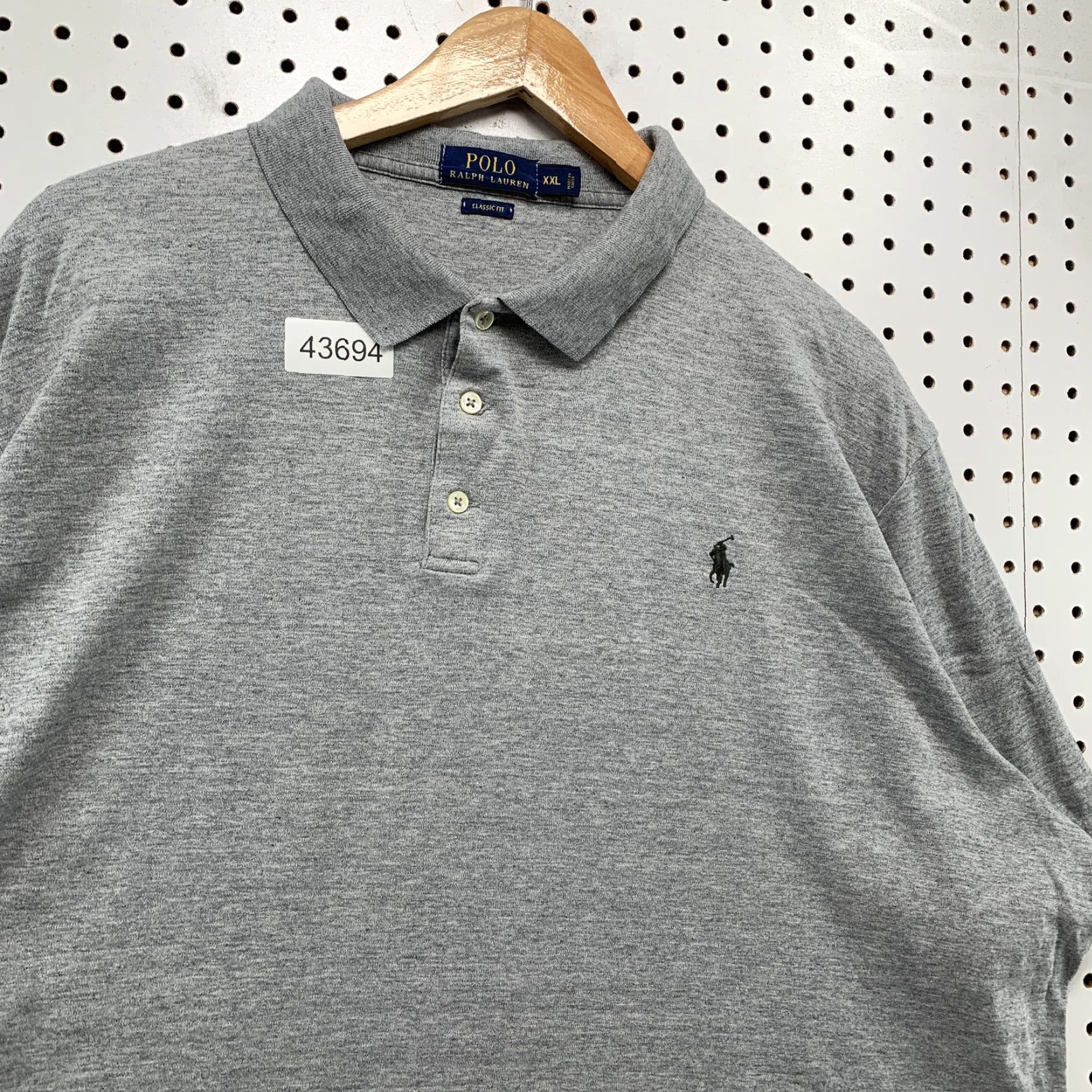 Polo Ralph Lauren VINTAGE Polo Ralph Lauren Polo Shirt Mens 2XL Short Sleeve Gray Preppy Pony Mens Size US XXL / EU 58 / 5 - 7 Thumbnail
