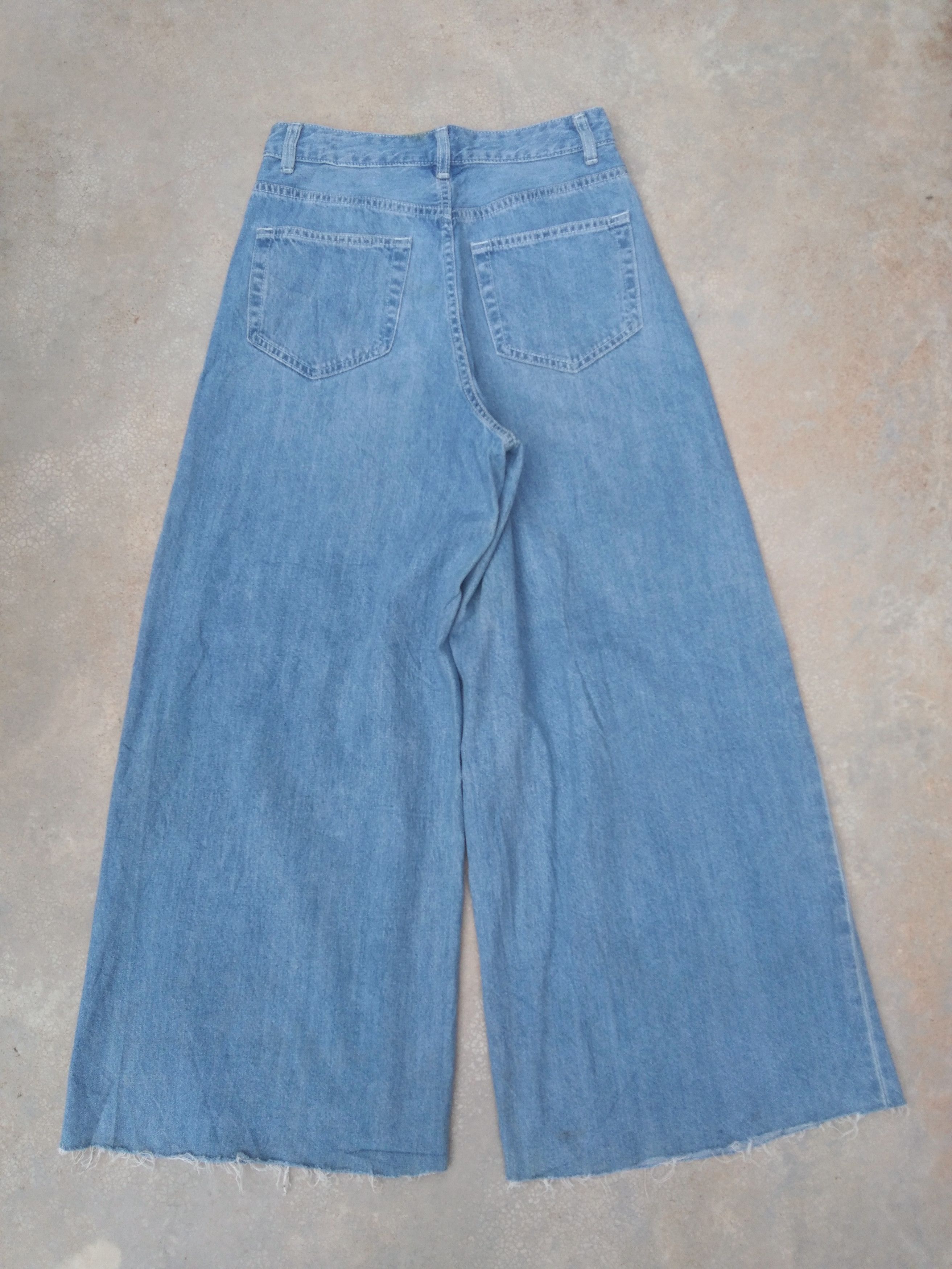 Japanese Brand × Jean Y2k Baggy Wide Leg Jeans 26x26 Size US 26 / EU 42 - 2 Thumbnail
