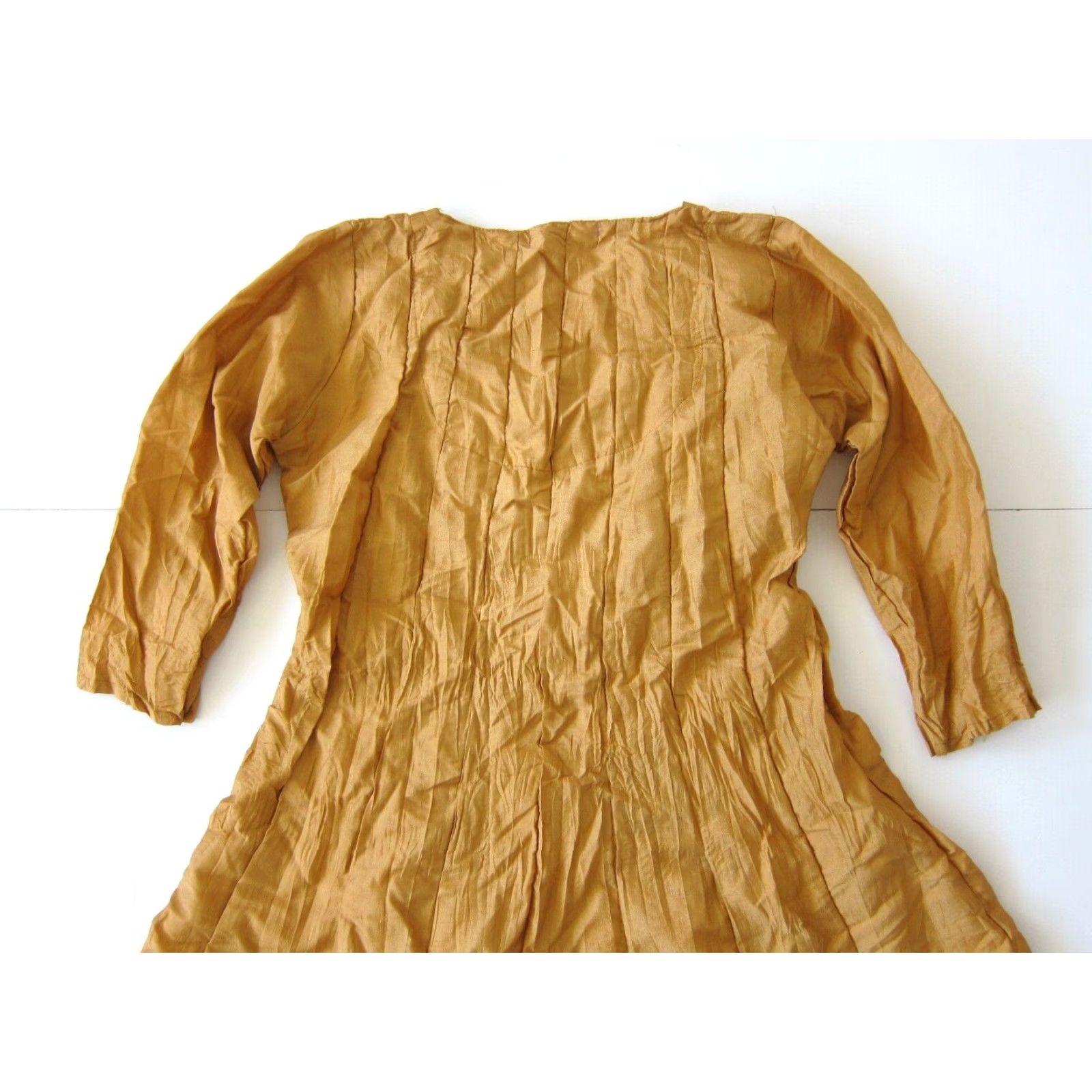 Vintage VINTAGE Oky Coky Brown 3/4 Sleeve Scoop Neck Beaded Floral Peasant Blouse Large Size L / US 10 / IT 46 - 7 Thumbnail