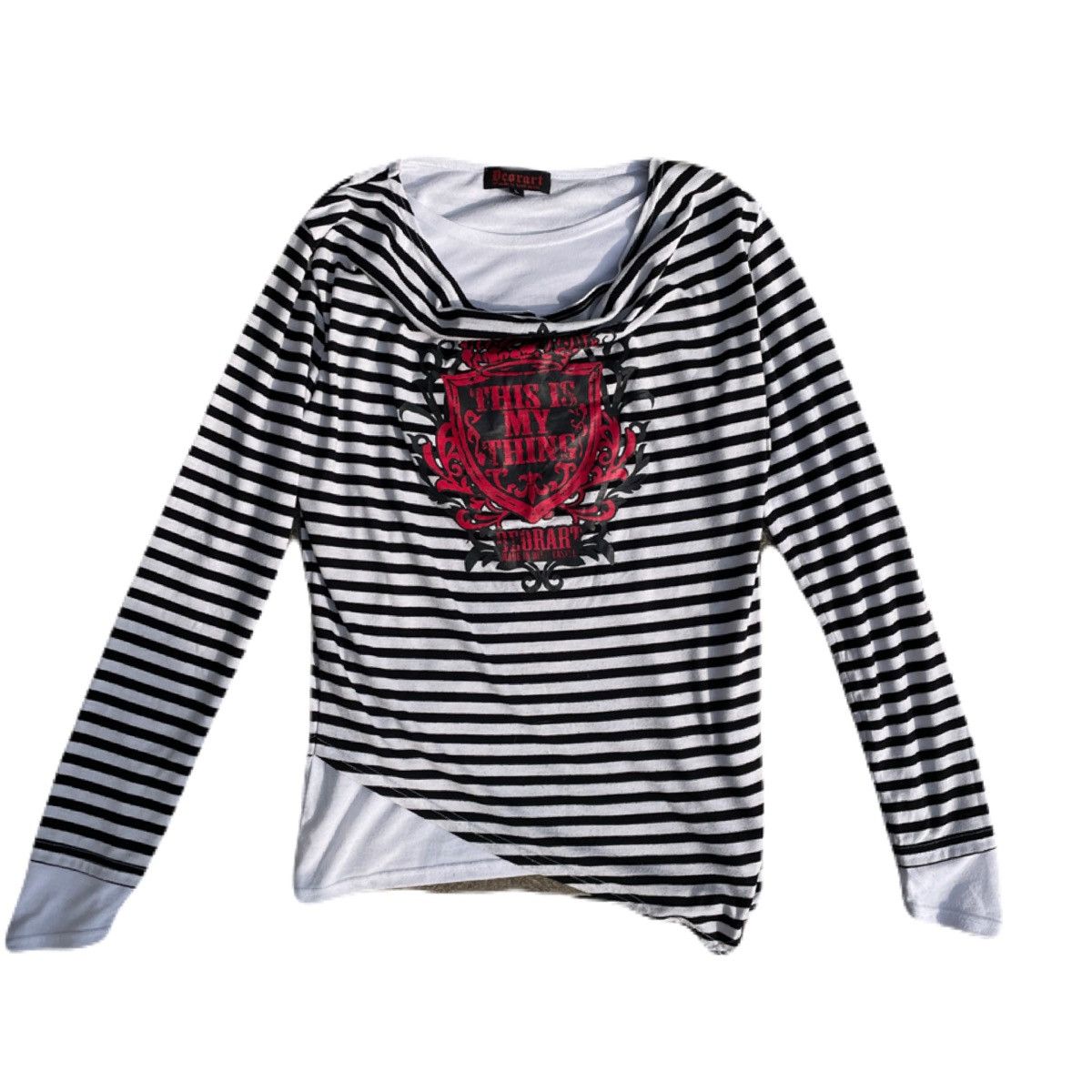 If Six Was Nine 2000s Deorart Japanese Archive Layered Asymmetrical L/S Tee Size US S / EU 44-46 / 1 - 2 Thumbnail