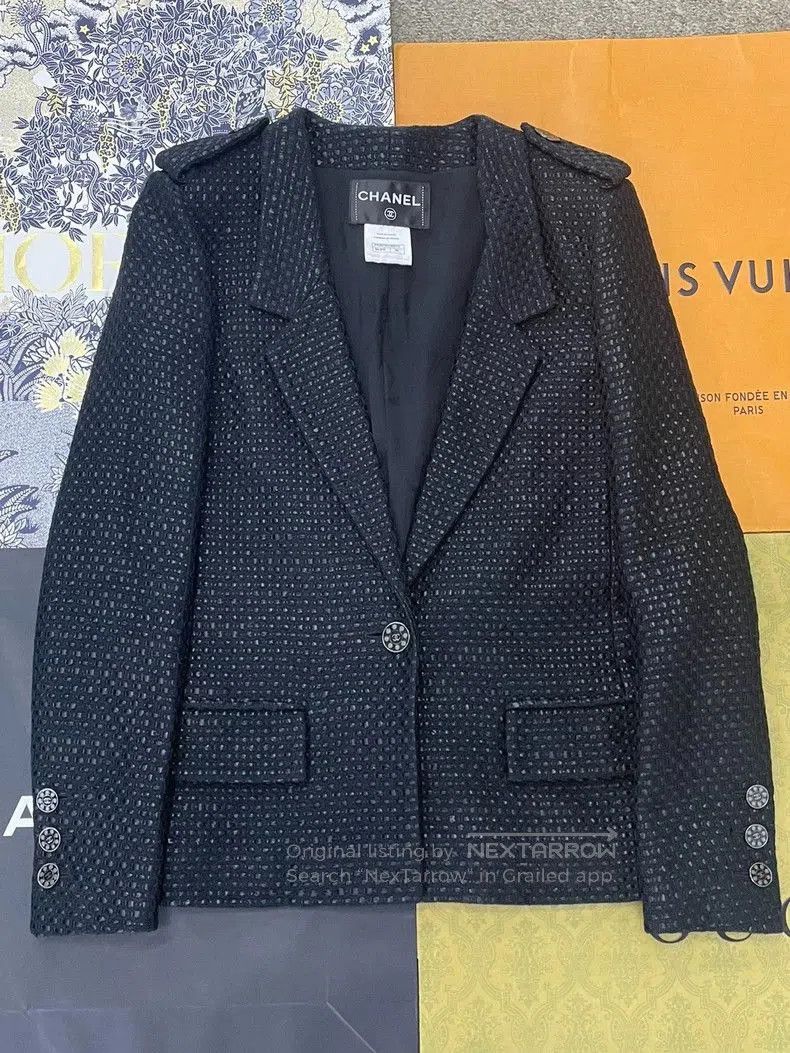 Chanel Chanel Black Blazer Jacket Size 36. Size US M / EU 48-50 / 2 - 1 Thumbnail