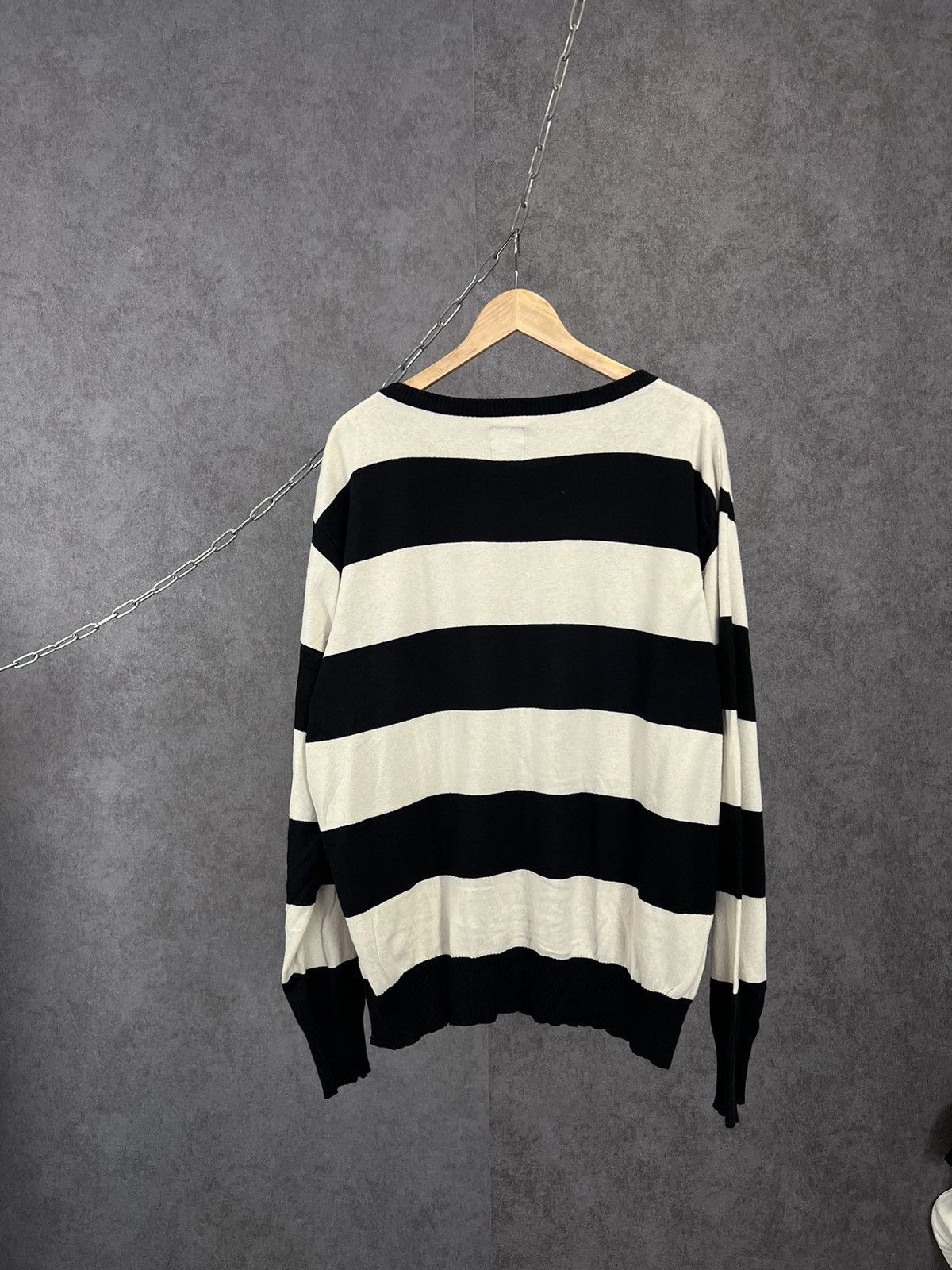 Atticus designer pocket striped sweatshirt
