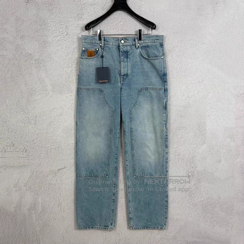 Louis Vuitton Louis Vuitton Washed button-down open-seam denim pants Size US 32 / EU 48 - 1 Thumbnail