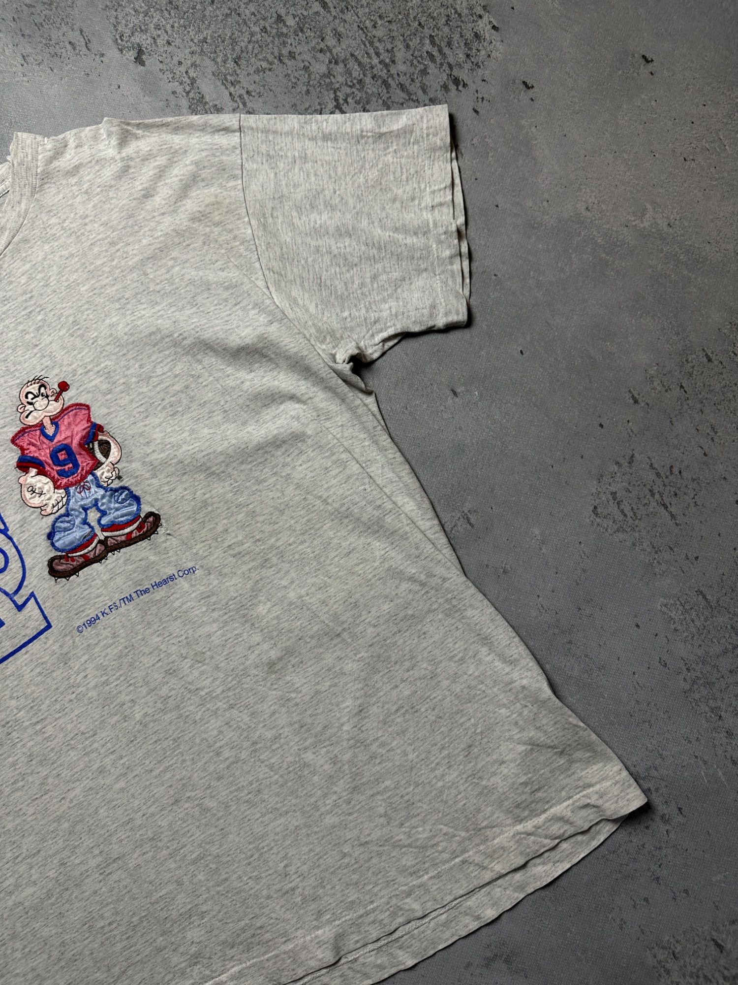 Fruit Of The Loom Vintage 1994 Popeye Football Graphic Made In USA Rare 90s Size US XL / EU 56 / 4 - 12 Thumbnail
