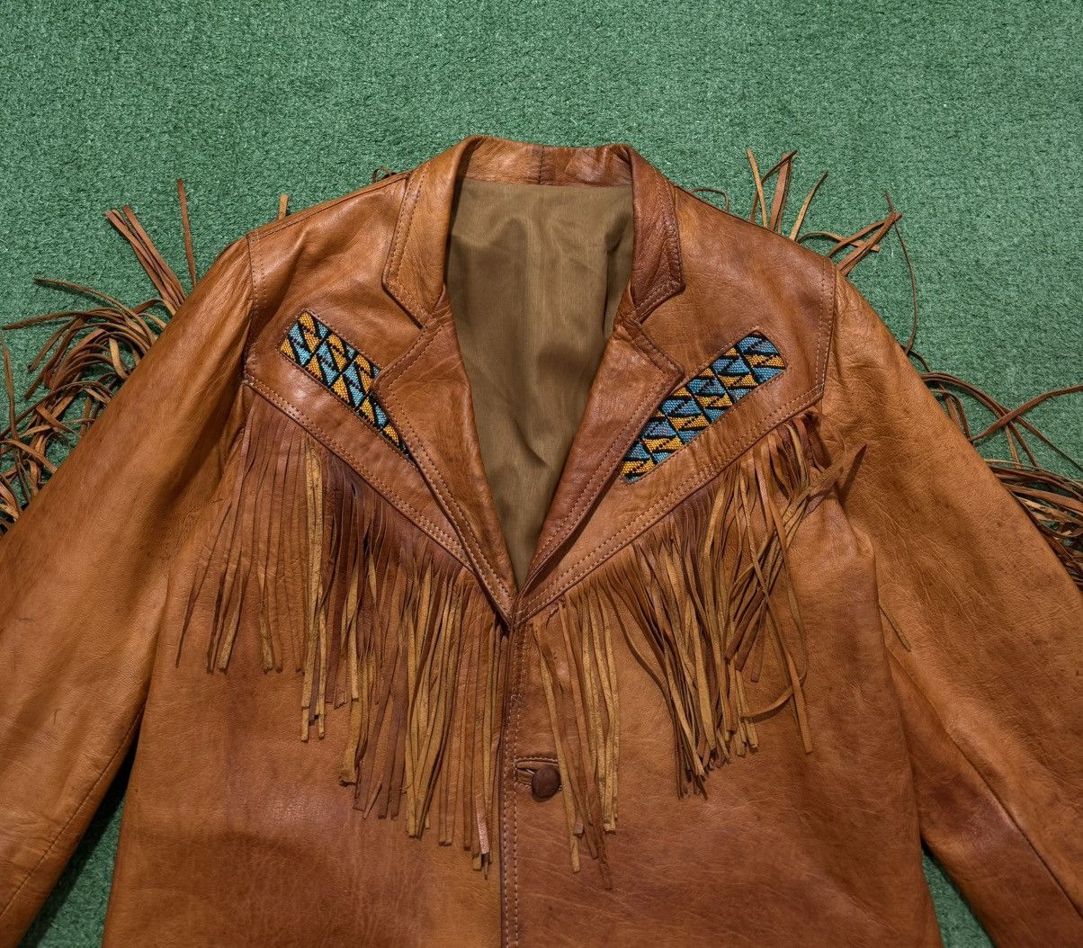 Native Western Leather Jacket Vintage Native Size US M / EU 48-50 / 2 - 4 Thumbnail