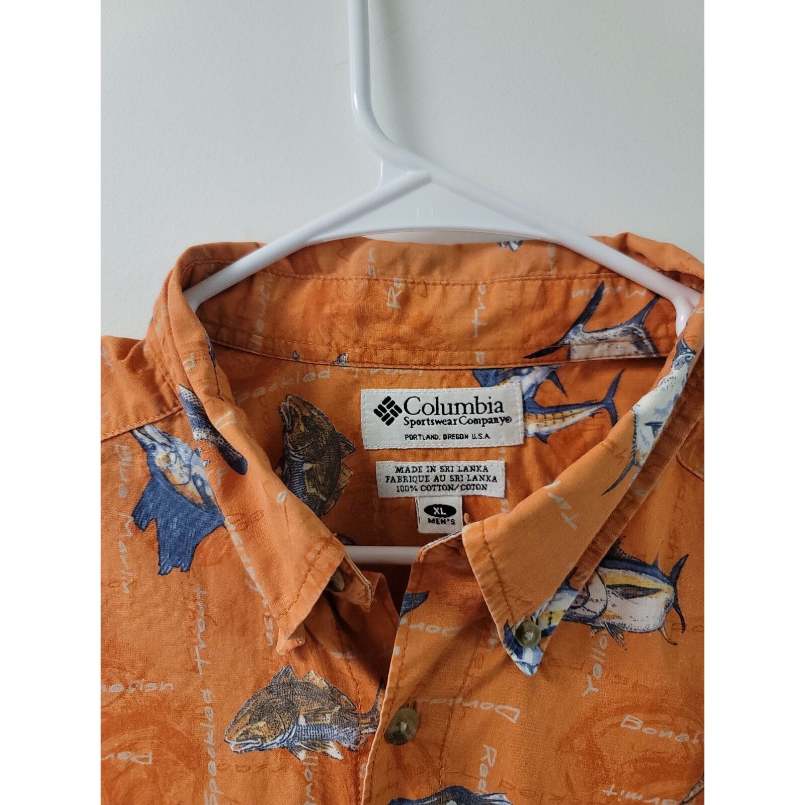Columbia Columbia Mens XL Button Down Shirt Short Sleeve Ocean Print Size US XL / EU 56 / 4 - 4 Thumbnail