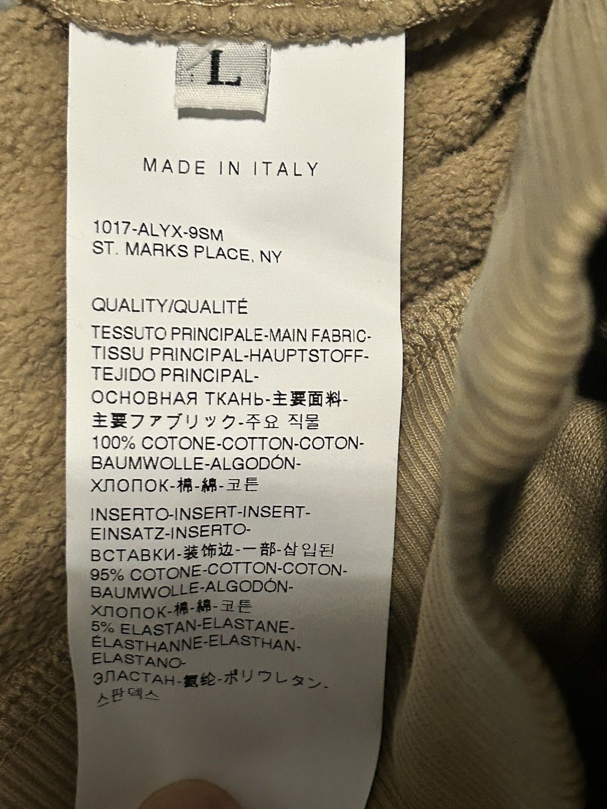 1017 ALYX 9SM Alyx Logo and Treatment hoodie in tan Size US L / EU 52-54 / 3 - 5 Thumbnail