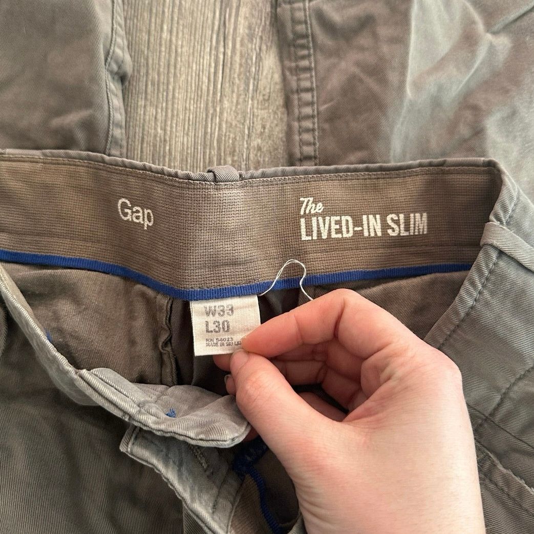 Gap gap mens the lived in slim green pants Size US 33 - 3 Thumbnail