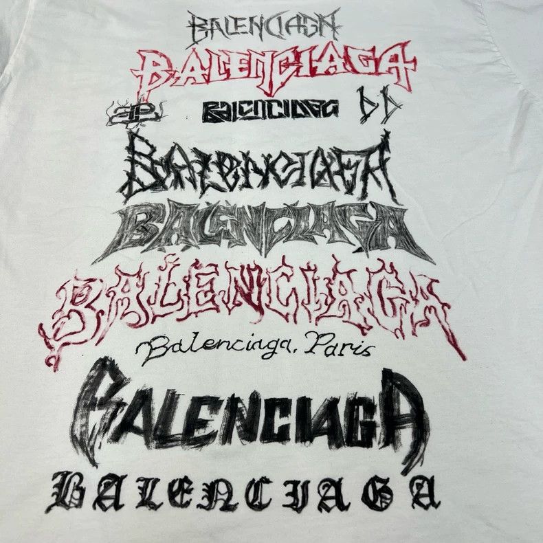 Balenciaga Balenciaga Graffiti printed short sleeves Size US M / EU 48-50 / 2 - 3 Thumbnail