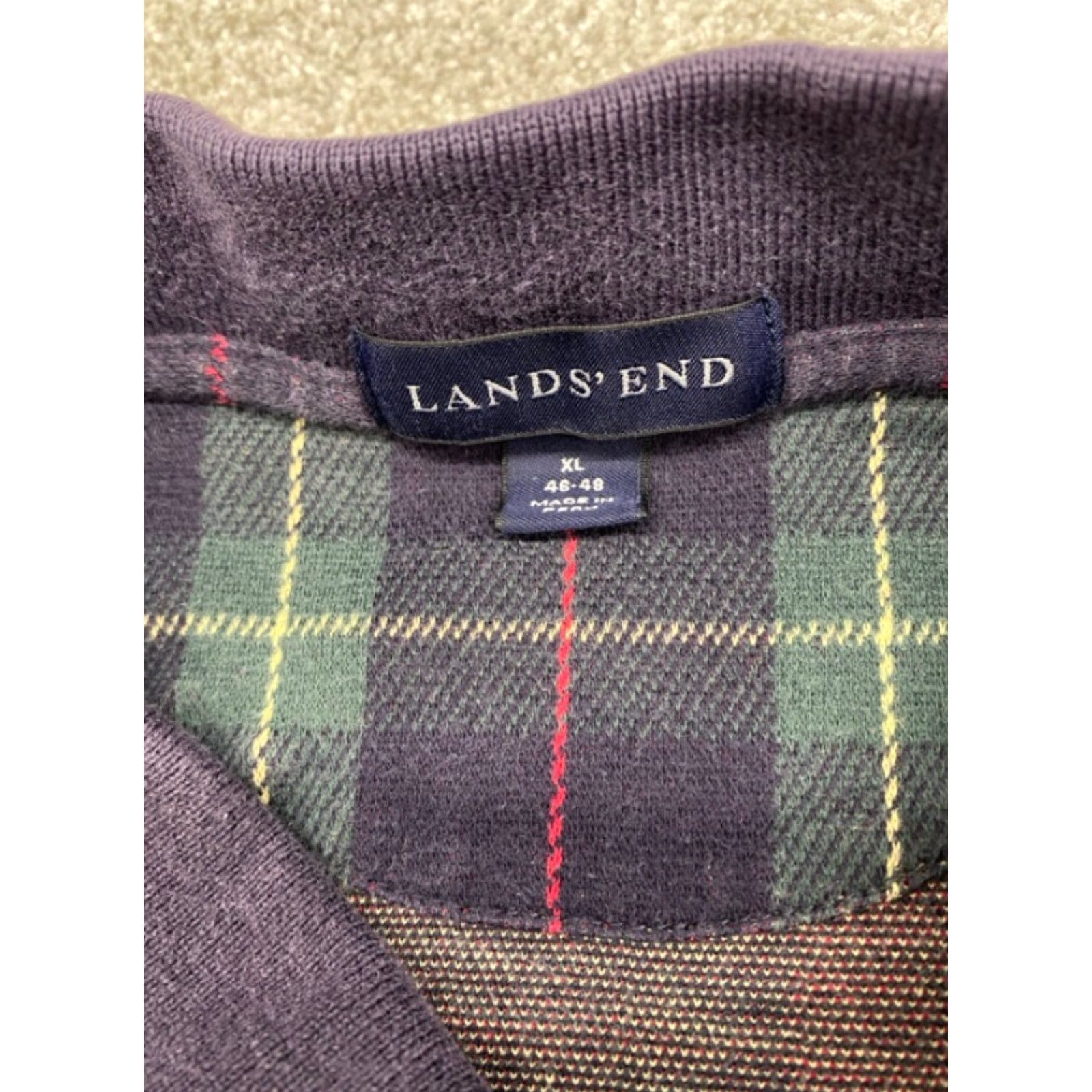 Lands' End **Lands' End Men's XL Multicolor Plaid Long Sleeve Polo Shirt** User: **Lands' End Men's XL Multicolor Plaid Long Sleeve Polo Shirt** Size US XL / EU 56 / 4 - 5 Thumbnail