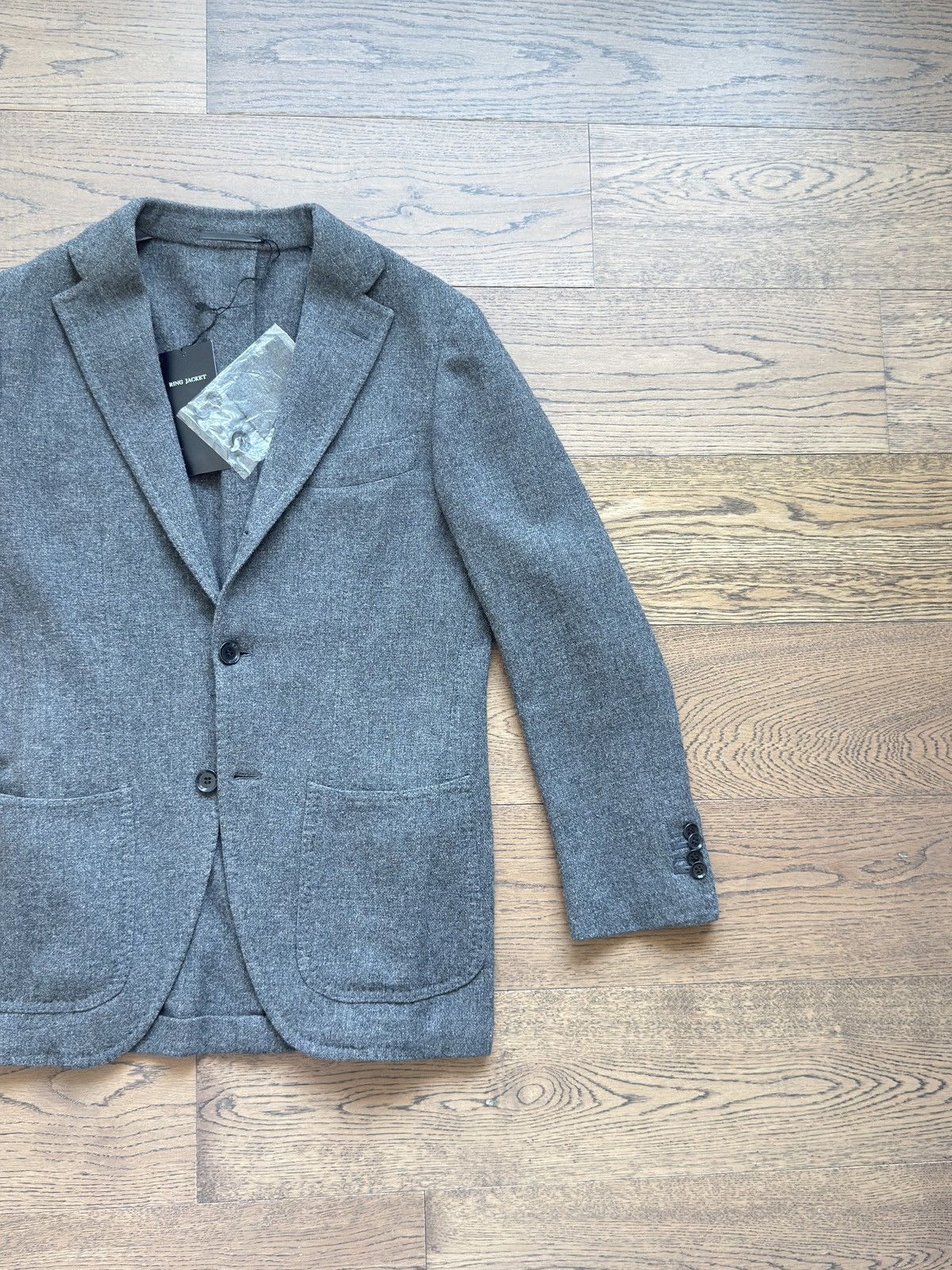 Ring Jacket Ring Jacket Mens Balloon Wool Japan Made 3 buttons Jacket Size 42S - 18 Thumbnail
