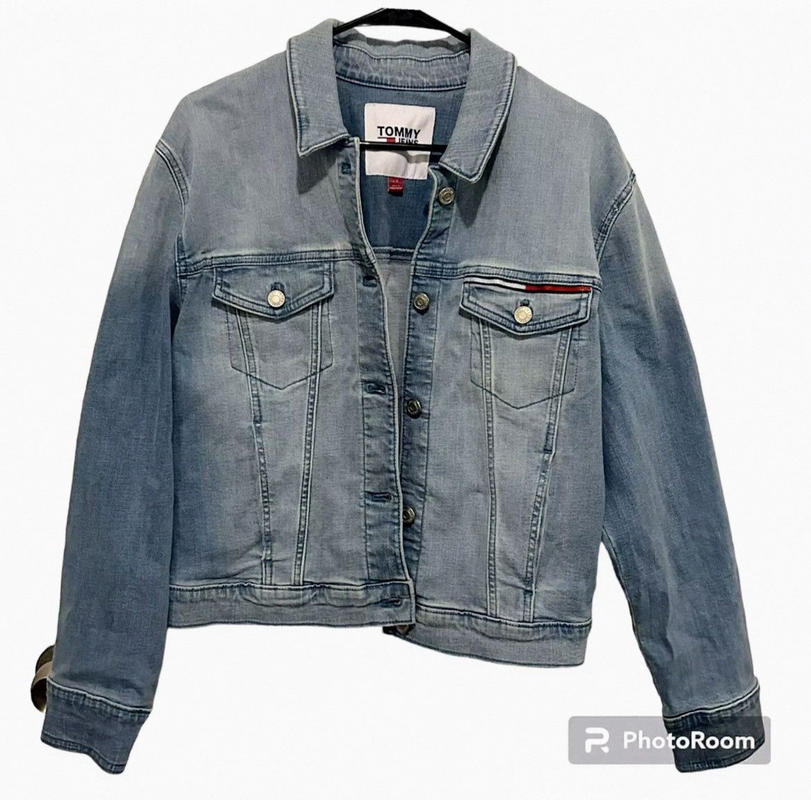 Tommy Hilfiger Tommy Hilfiger Tommy Jeans Flag Button Up Women’s Jacket L Size L / US 10 / IT 46 - 3 Thumbnail