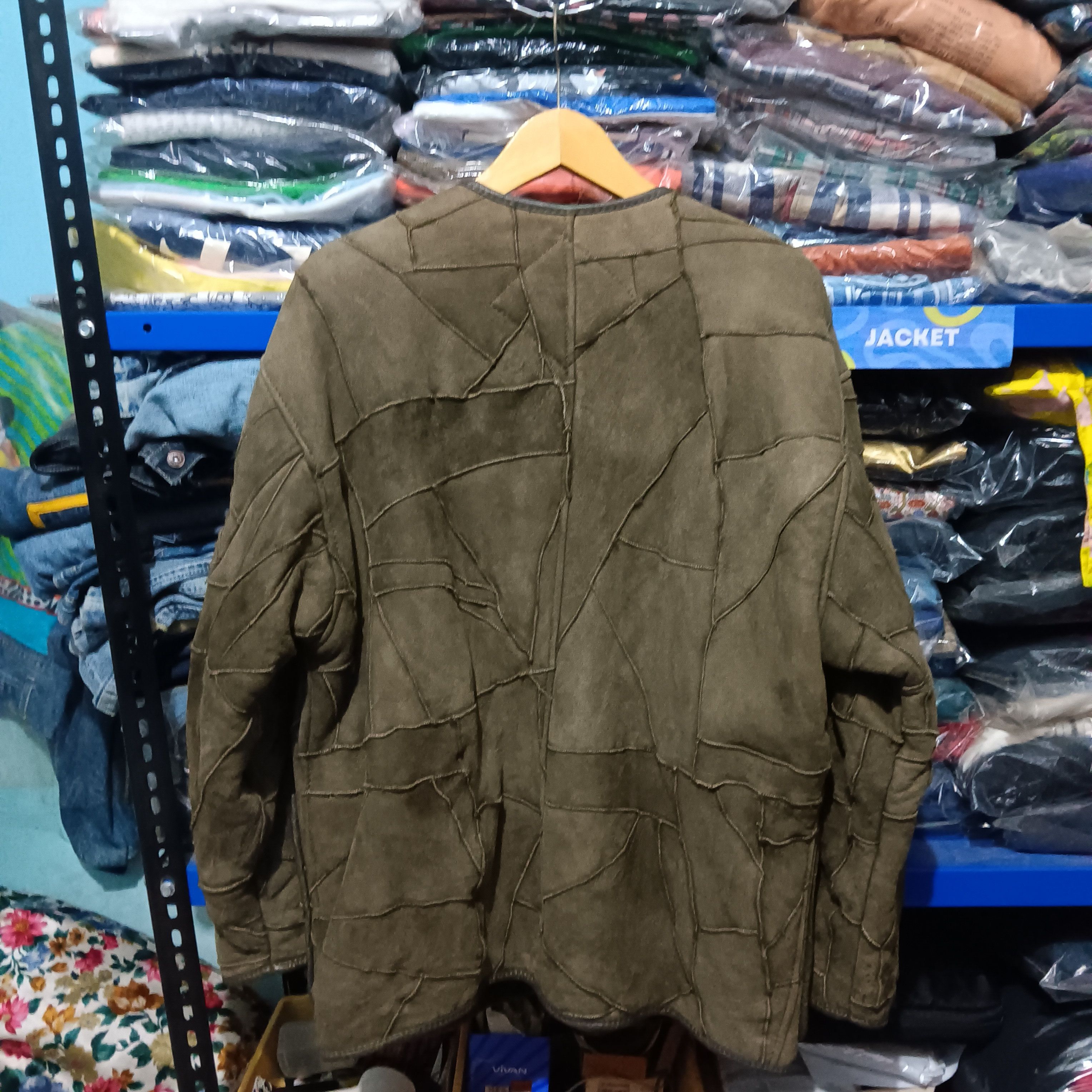 Hai Sporting Gear × Issey Miyake × Japanese Brand Vintage Hai sporting gear suede leather jacket Size US L / EU 52-54 / 3 - 4 Thumbnail