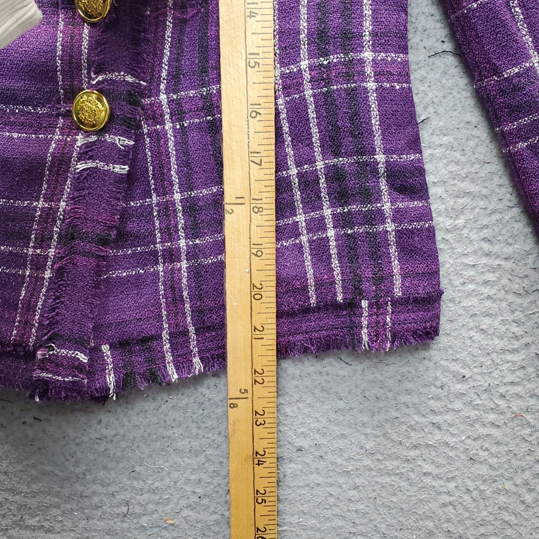 Doublet G by Giuliana Blazer Womens XS Multicolor Plaid Tweed Double Breasted Jacket Size XS / US 0-2 / IT 36-38 - 3 Thumbnail