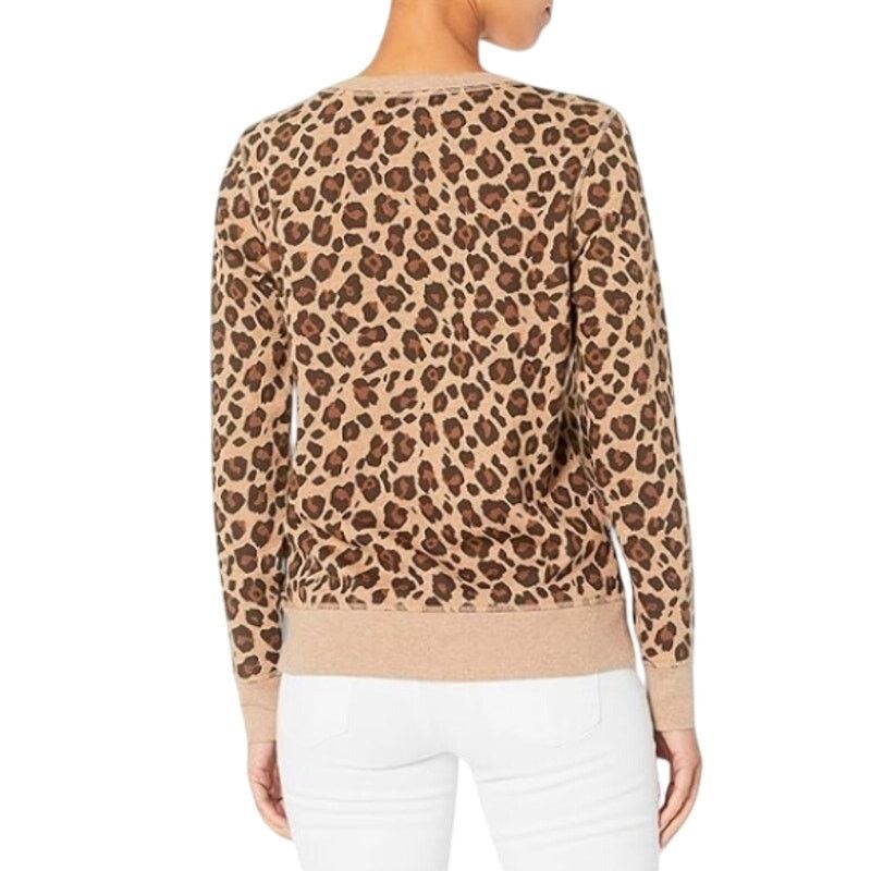 Other Amazon Essentials French Fleece Sweatshirt Leopard Brown XS Size XS / US 0-2 / IT 36-38 - 5 Thumbnail