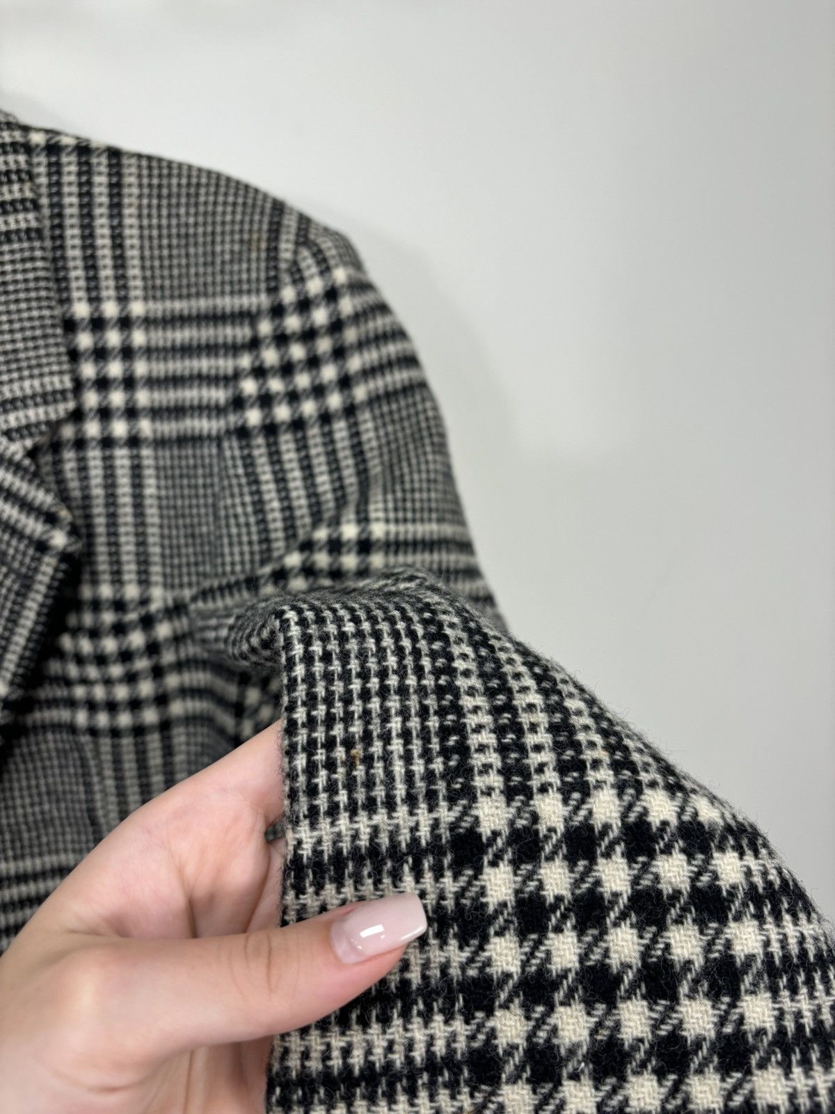 Trussardi Vintage Trussardi Men’s Tartan Check Wool Blazer Jacket Size 42R - 7 Thumbnail