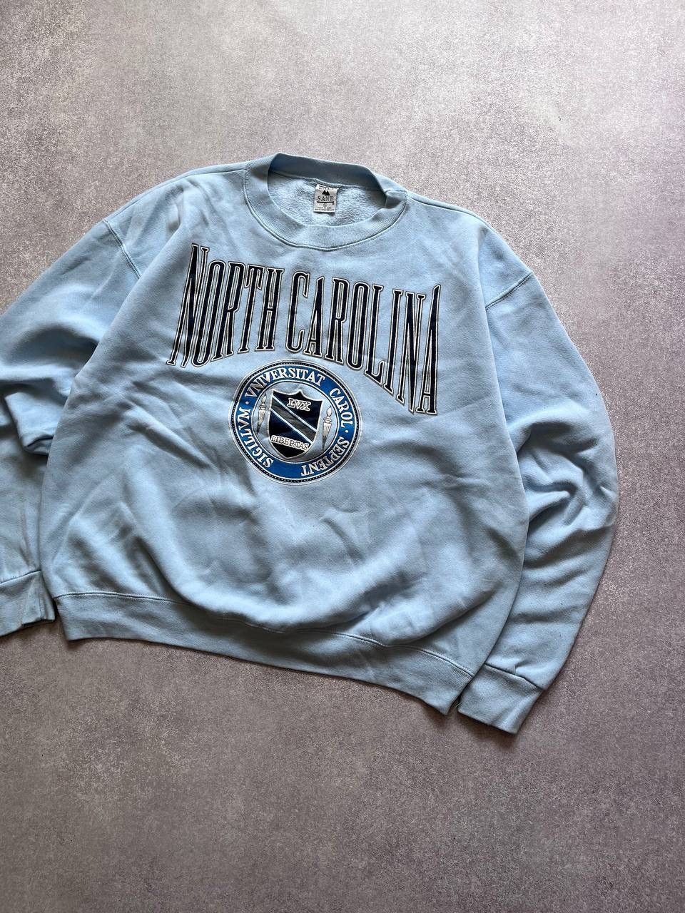 Vintage Vintage North Carolina Boxy Baby Blue Sweatshirt Y2K XL Size US XL / EU 56 / 4 - 2 Thumbnail