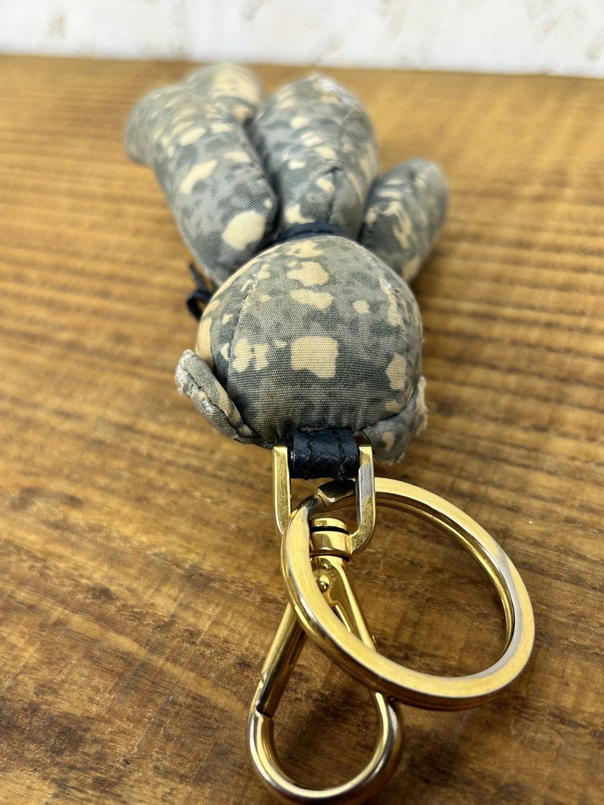 Prada Prada Camouflage Print Damaged Fabric Bear Charm Keychain Size ONE SIZE - 12 Thumbnail