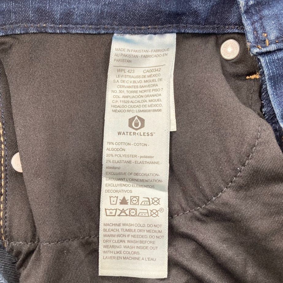 Vintage Signature Levi Strauss Gold Women's 4 Dark Wash Blue Stretch Denim Skinny Jeans Size 27" / US 4 / IT 40 - 5 Thumbnail