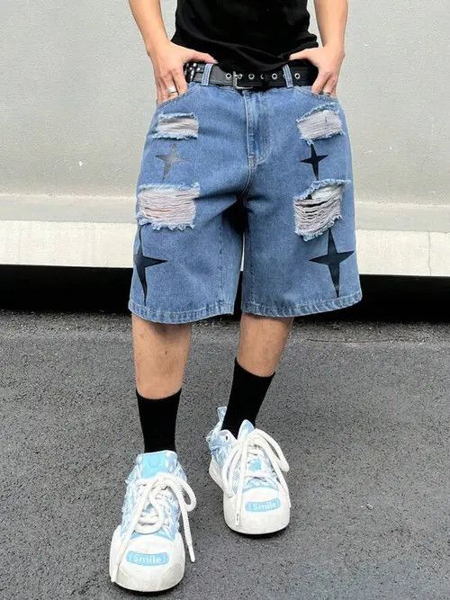 Japanese Brand × Vintage DiSTRESSED vintage denim jorts shorts relaxed Y2K Size US 32 / EU 48 - 1 Thumbnail