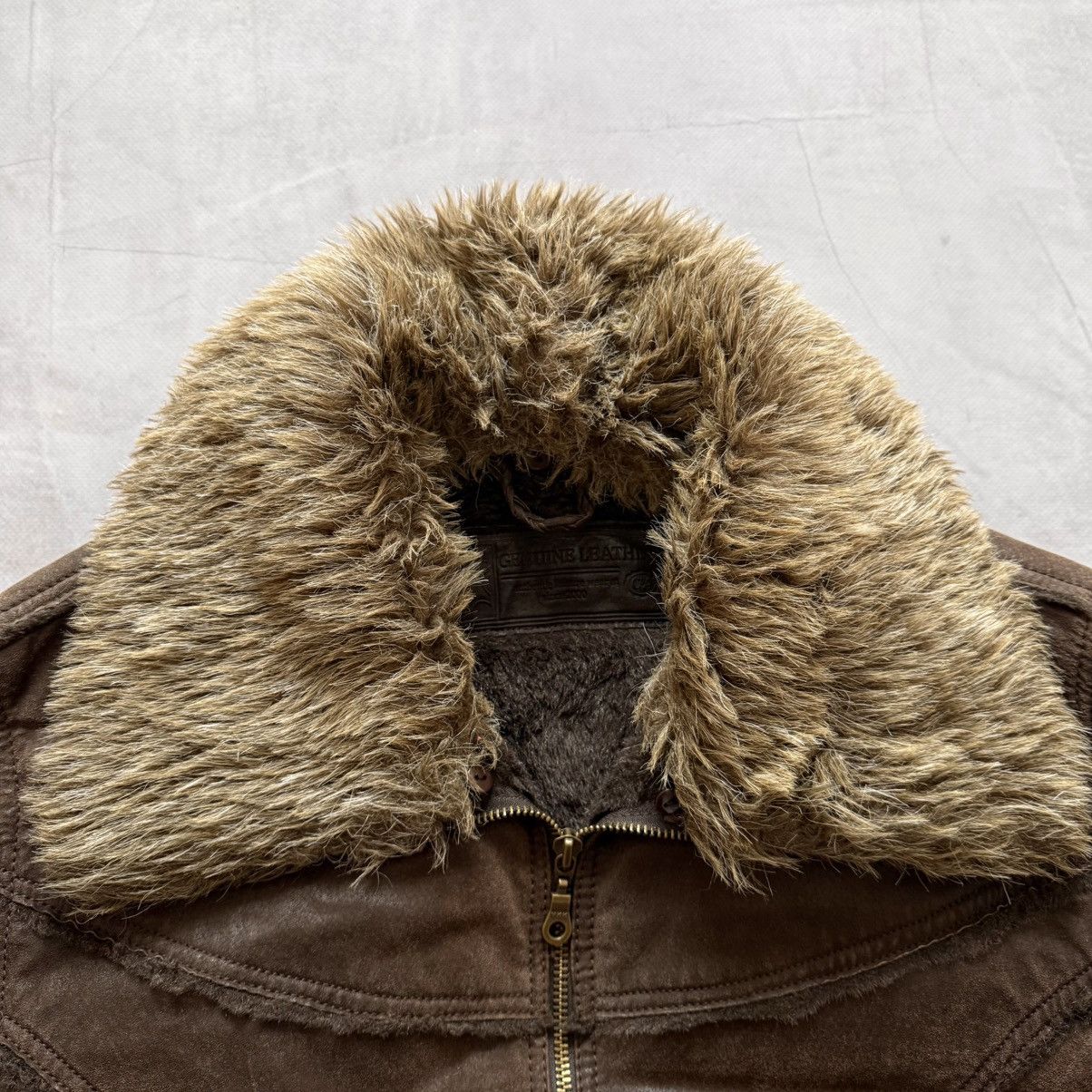 Hysteric Glamour × Undercover Leather Y2K Bomber Jacket Fur LGB If Six Was Nine Vibe Size L / US 10 / IT 46 - 6 Thumbnail
