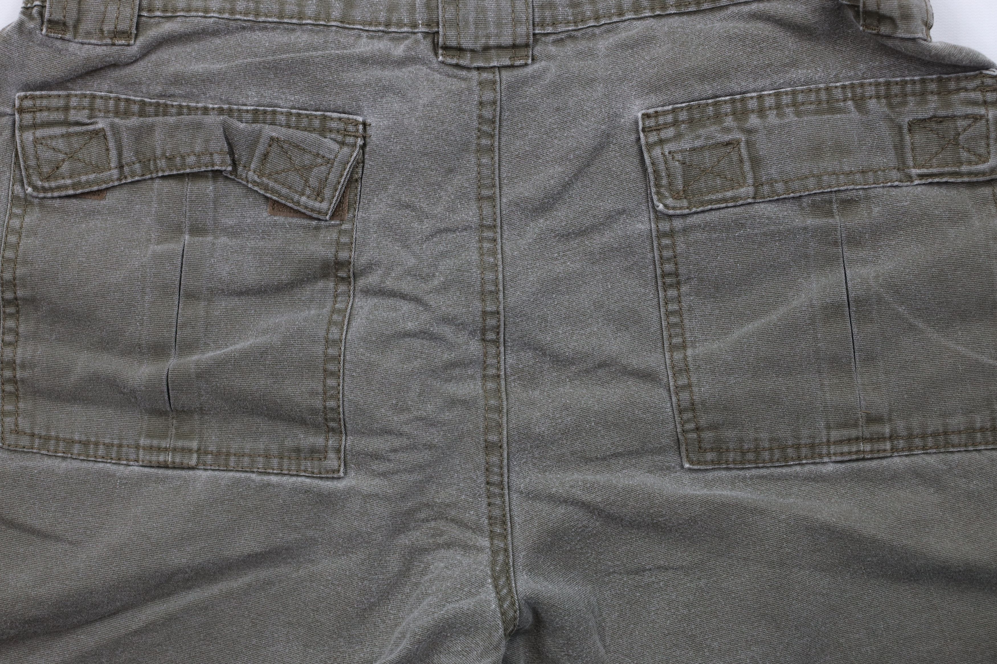 Vintage Vintage 90s Streetwear Knee Stonewash Cargo Shorts Green Size US 36 / EU 52 - 10 Thumbnail