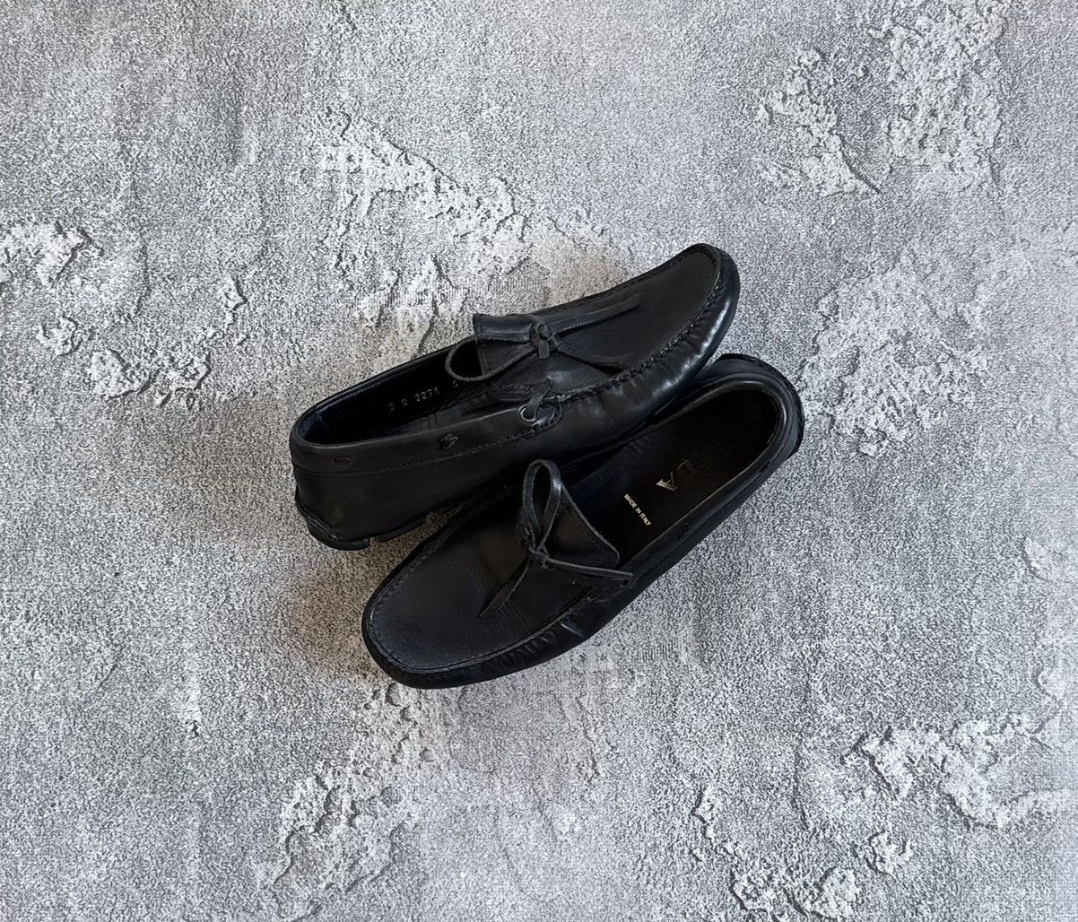 Prada Prada retro black leather low top shoes loafers casual Size US 5.5 / IT 35.5 - 1 Thumbnail