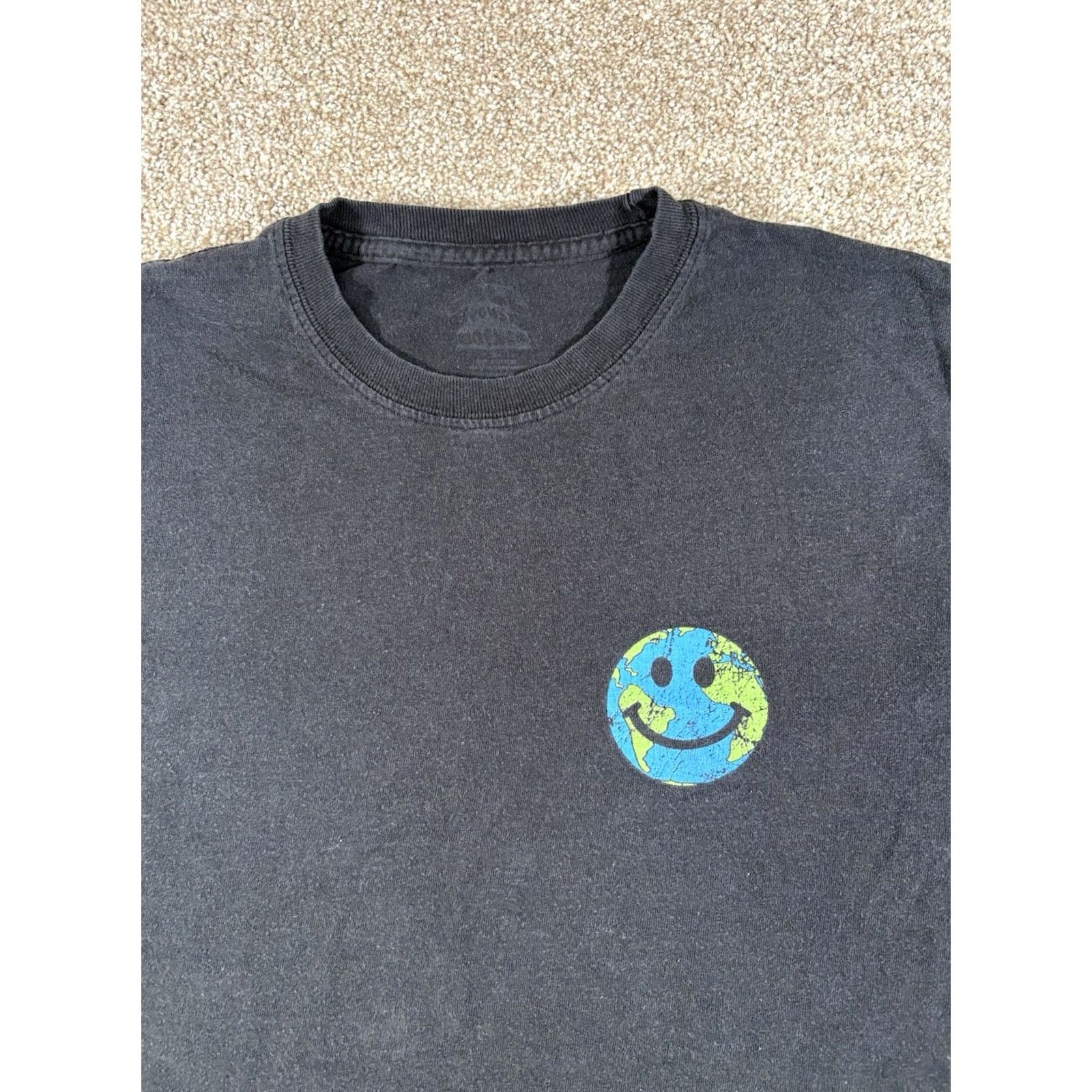 MOTHER Call Your Mother T-Shirt Short Sleeve Earth Smiley Face Graphic Black Size S Mens Size US S / EU 44-46 / 1 - 2 Thumbnail
